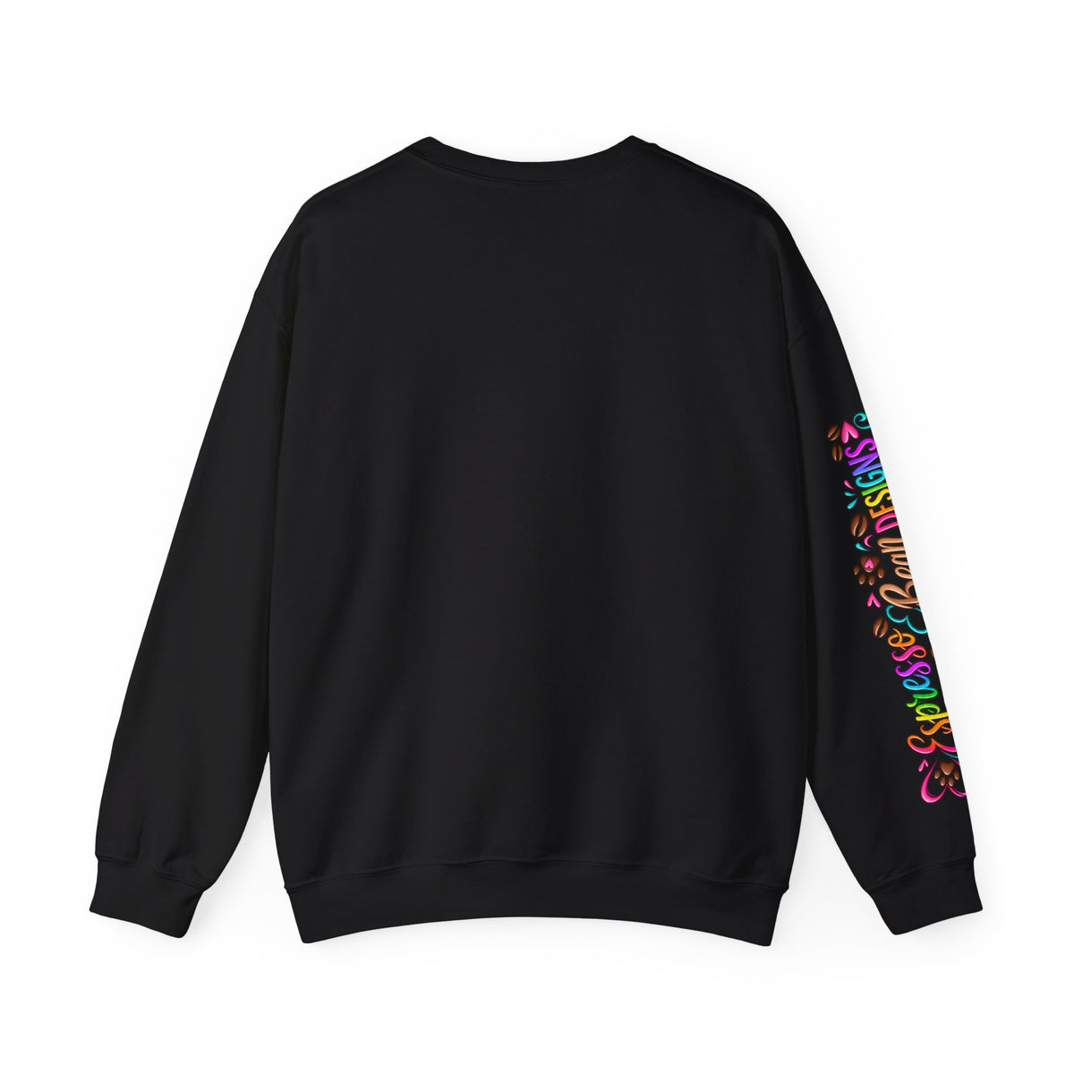 Peace, Love & Treats Dog Sweatshirt — Retro Hippie Puppy Crewneck