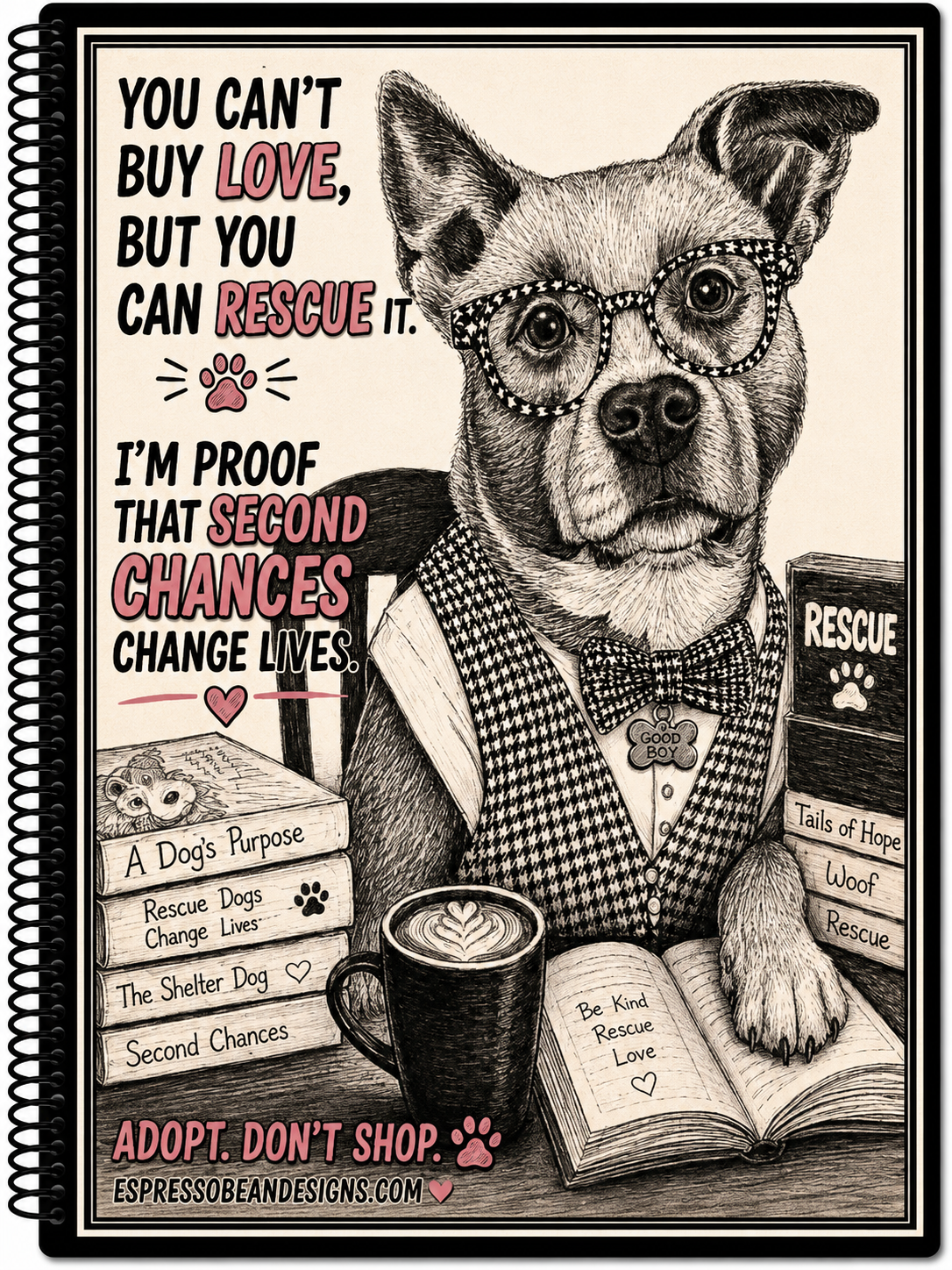 Glenn Powell – 5” × 7” Spiral Notebook