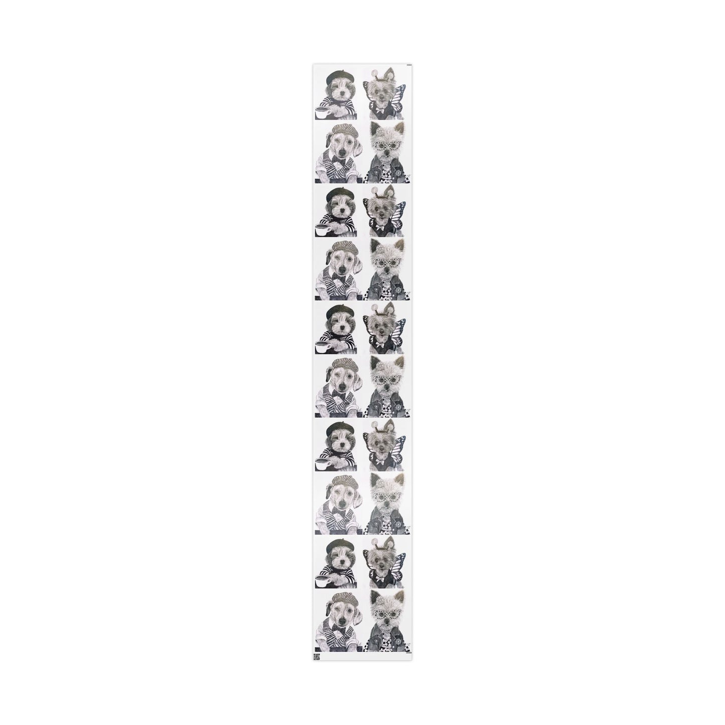 Sophia’s Gracie Wrapping paper Wrapping Paper — Black & White Pet Gift Wrap Roll
