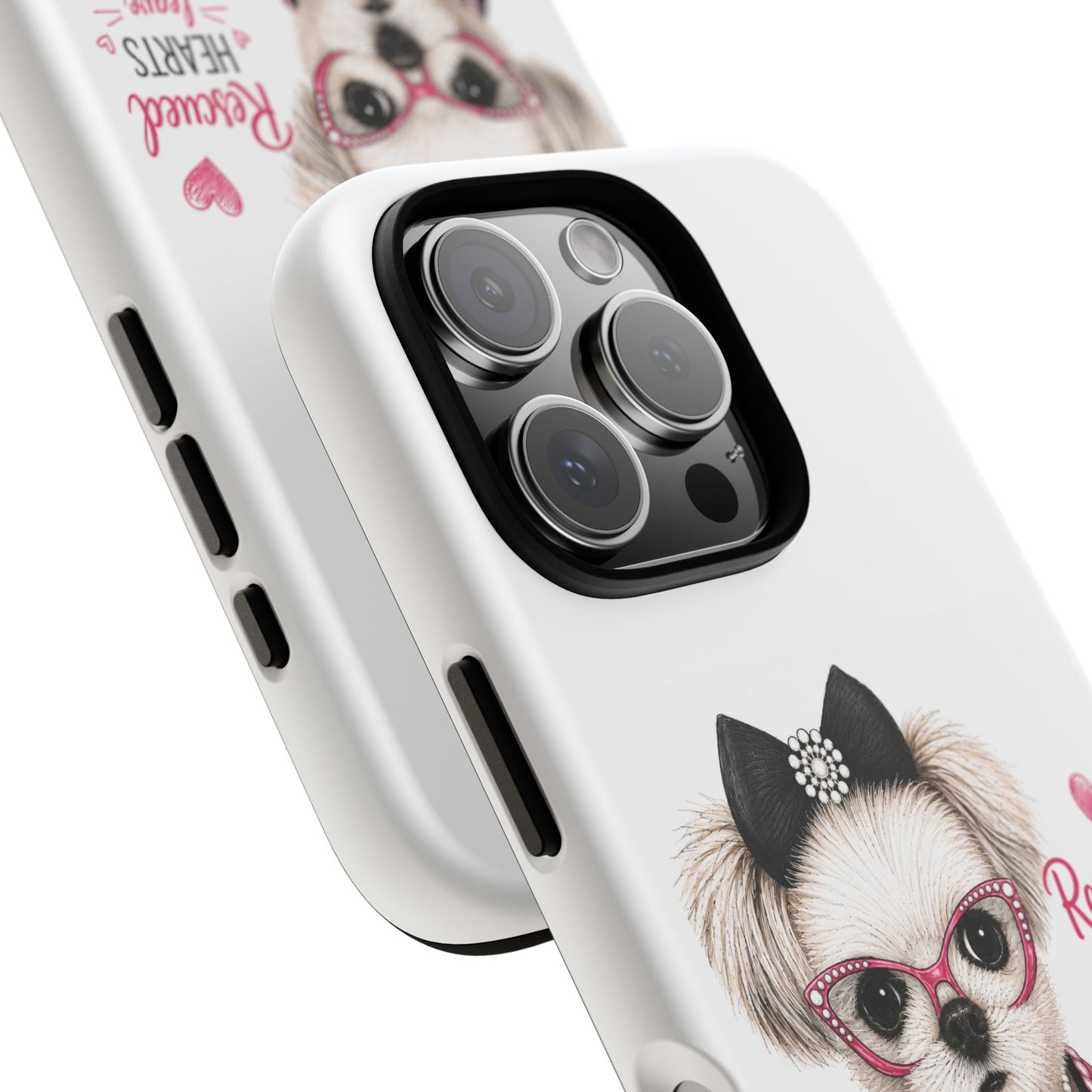 Rescued Hearts Paw Prints Phone Case