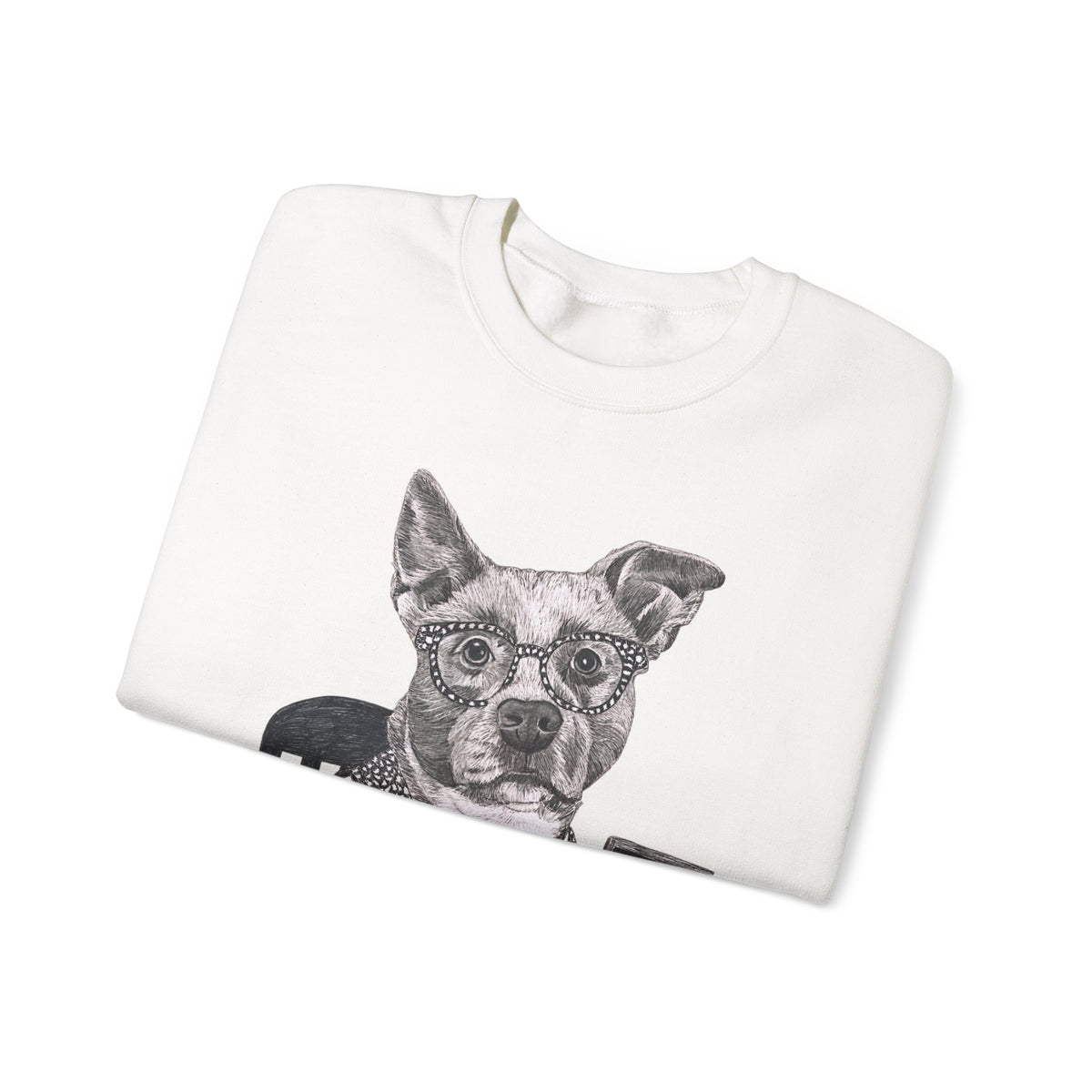 Rescue Dog Crewneck Sweatshirt — "Glenn Powell" Adopt Don’t Shop Design