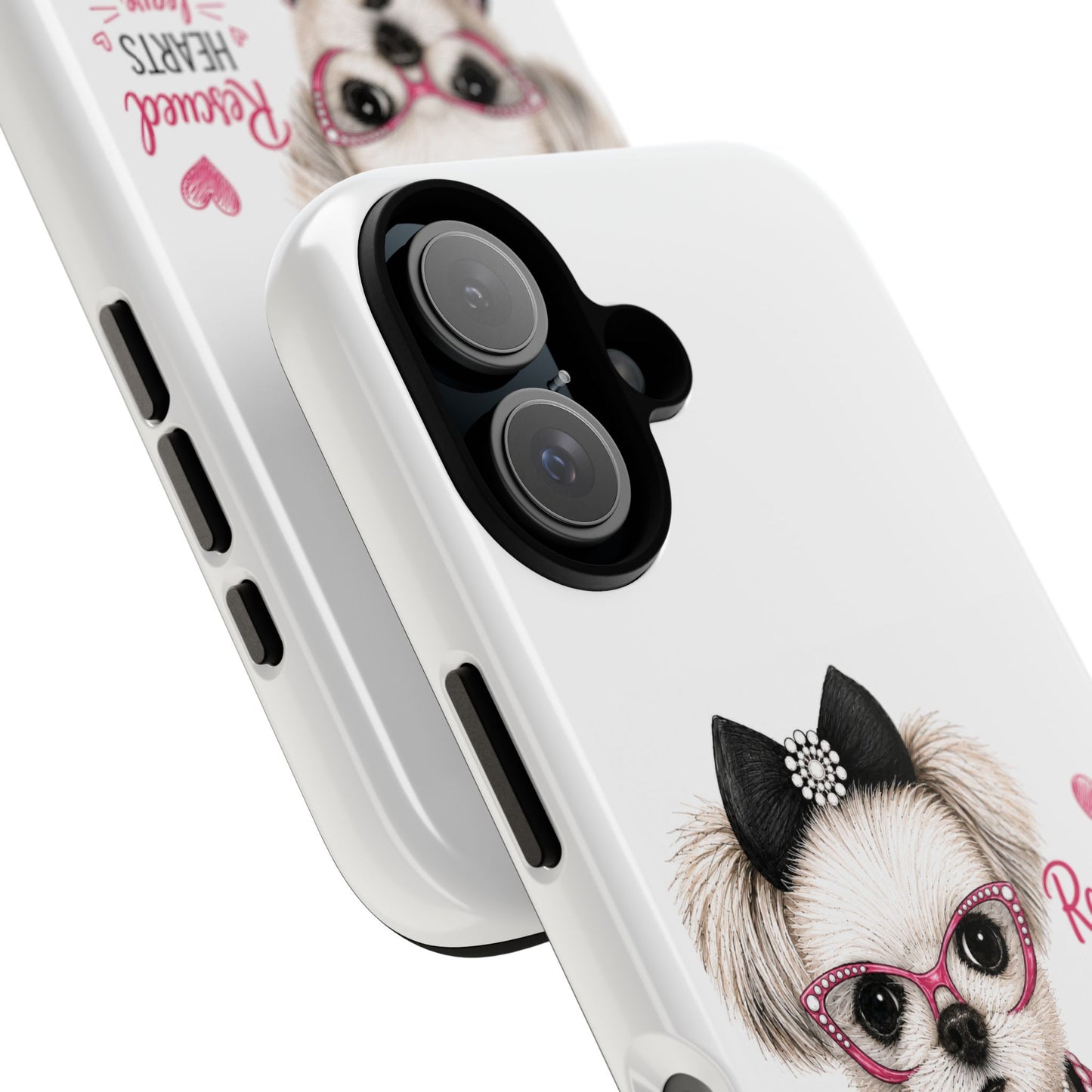 Rescued Hearts Paw Prints Phone Case