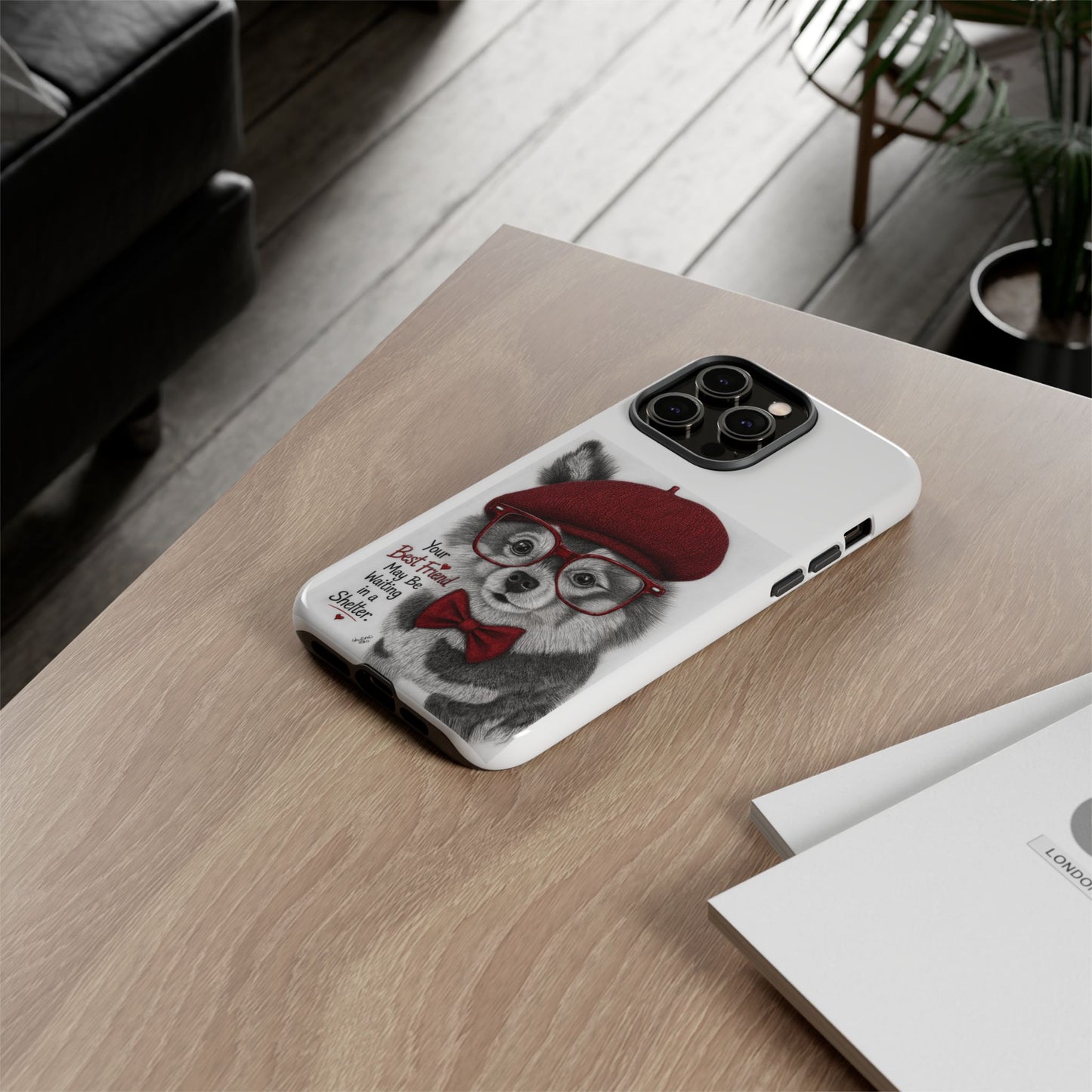 Rescue Pup Art Phone Case – "Your Best Friend May Be Waiting in a Shelter"
