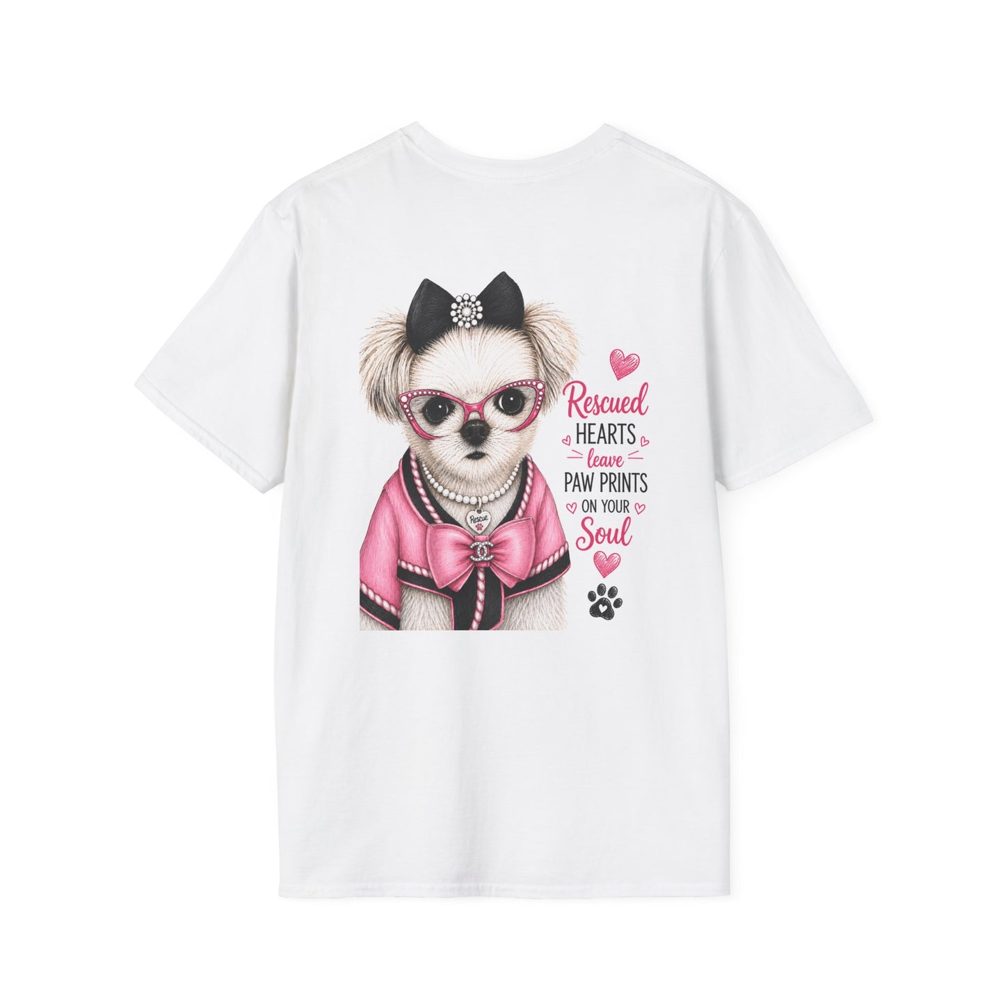 T-shirt. Muffin a real rescued doggie