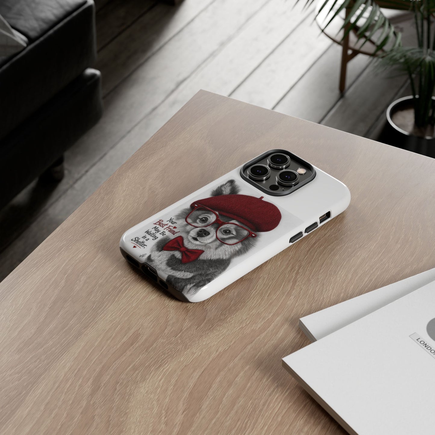Rescue Pup Art Phone Case – "Your Best Friend May Be Waiting in a Shelter"