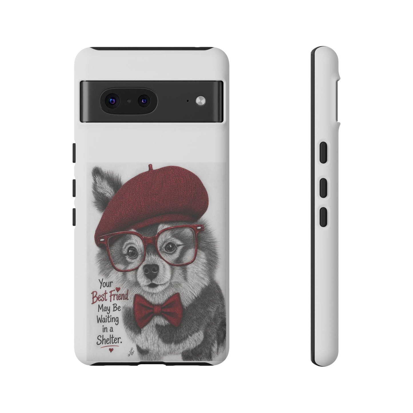 Rescue Pup Art Phone Case – "Your Best Friend May Be Waiting in a Shelter"