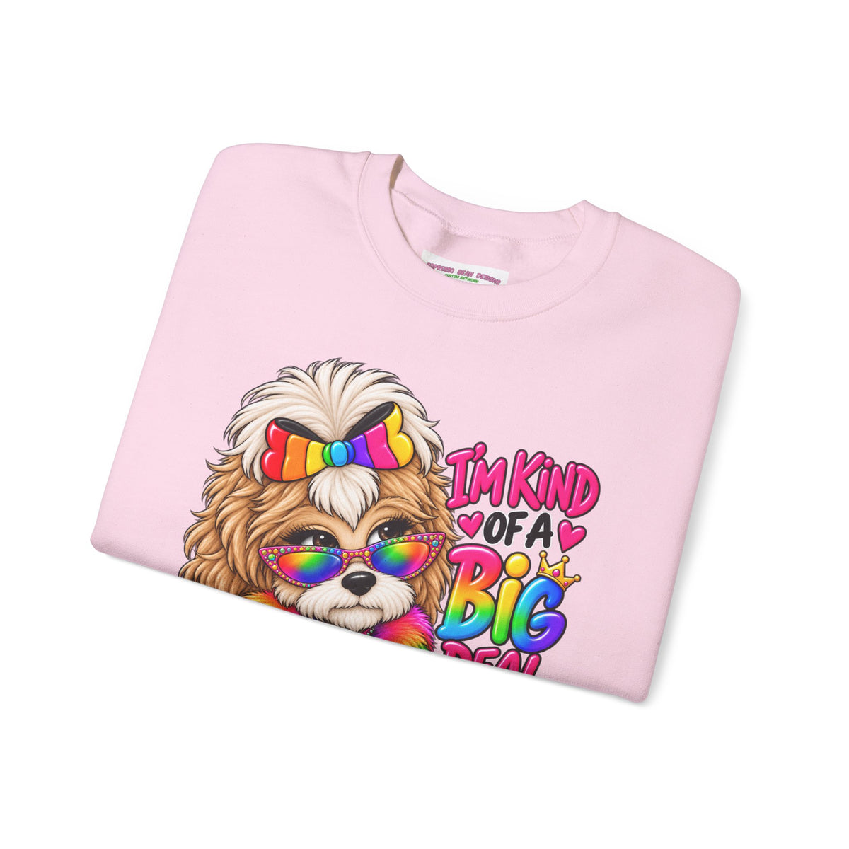 Cute Rainbow Puppy "I'm Kind of a Big Deal" Sweatshirt
