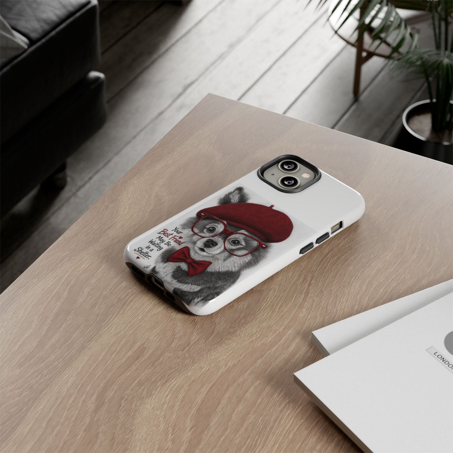 Rescue Pup Art Phone Case – "Your Best Friend May Be Waiting in a Shelter"