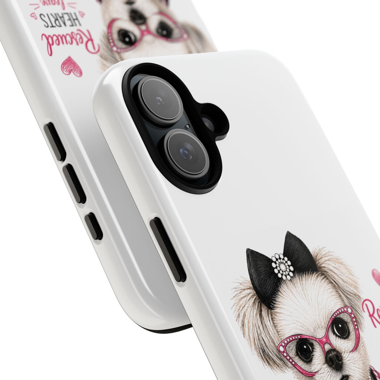 Rescued Hearts Paw Prints Phone Case