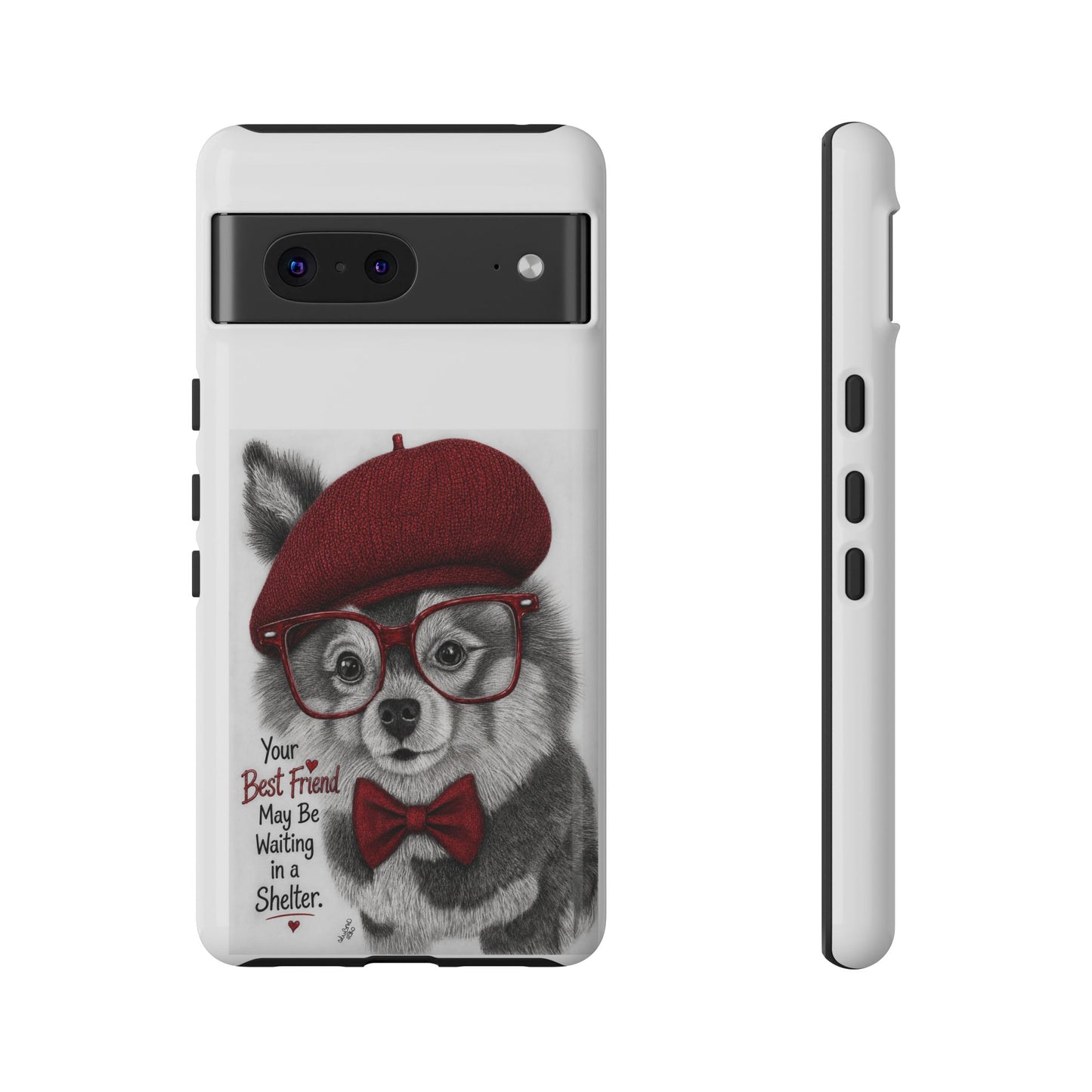 Rescue Pup Art Phone Case – "Your Best Friend May Be Waiting in a Shelter"