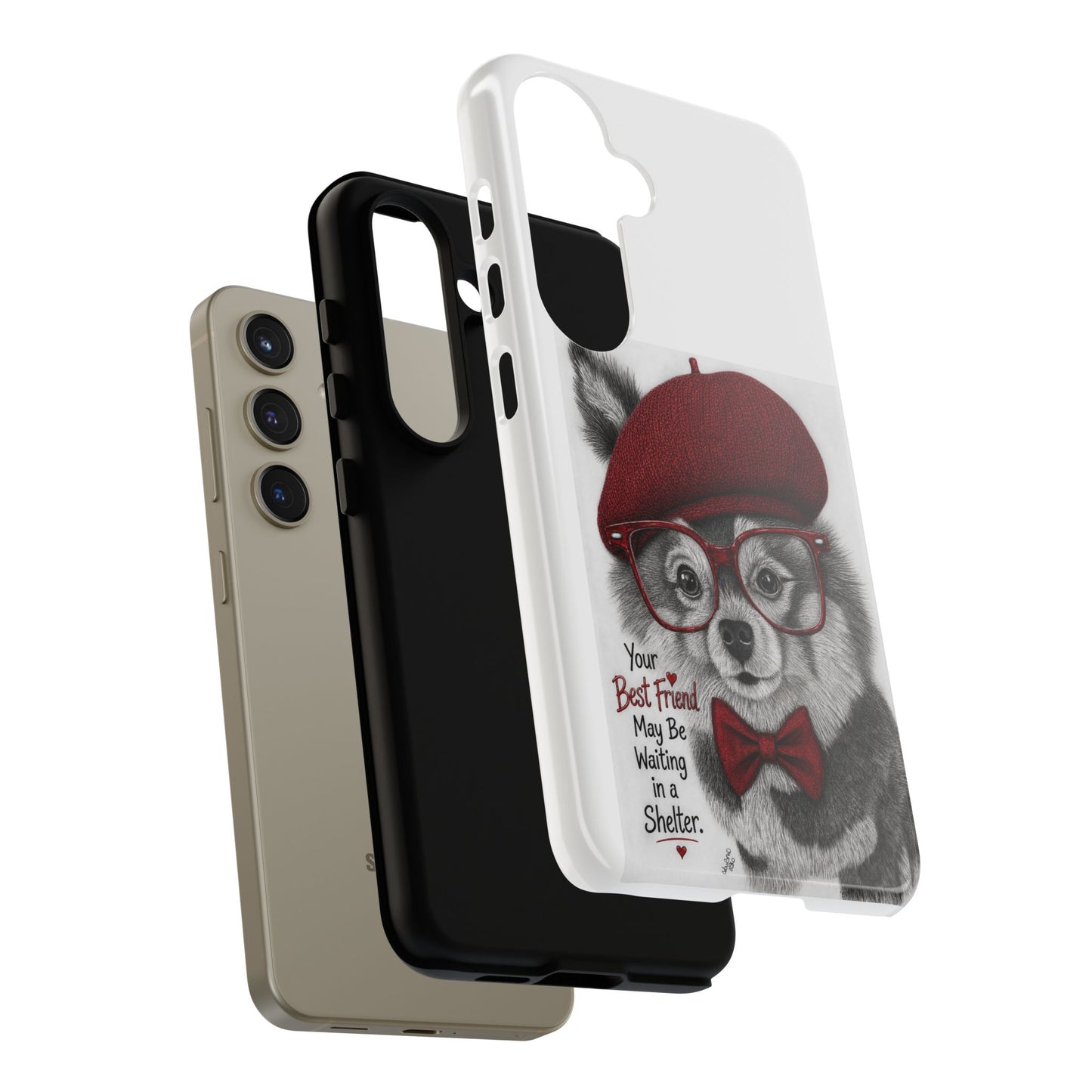 Rescue Pup Art Phone Case – "Your Best Friend May Be Waiting in a Shelter"