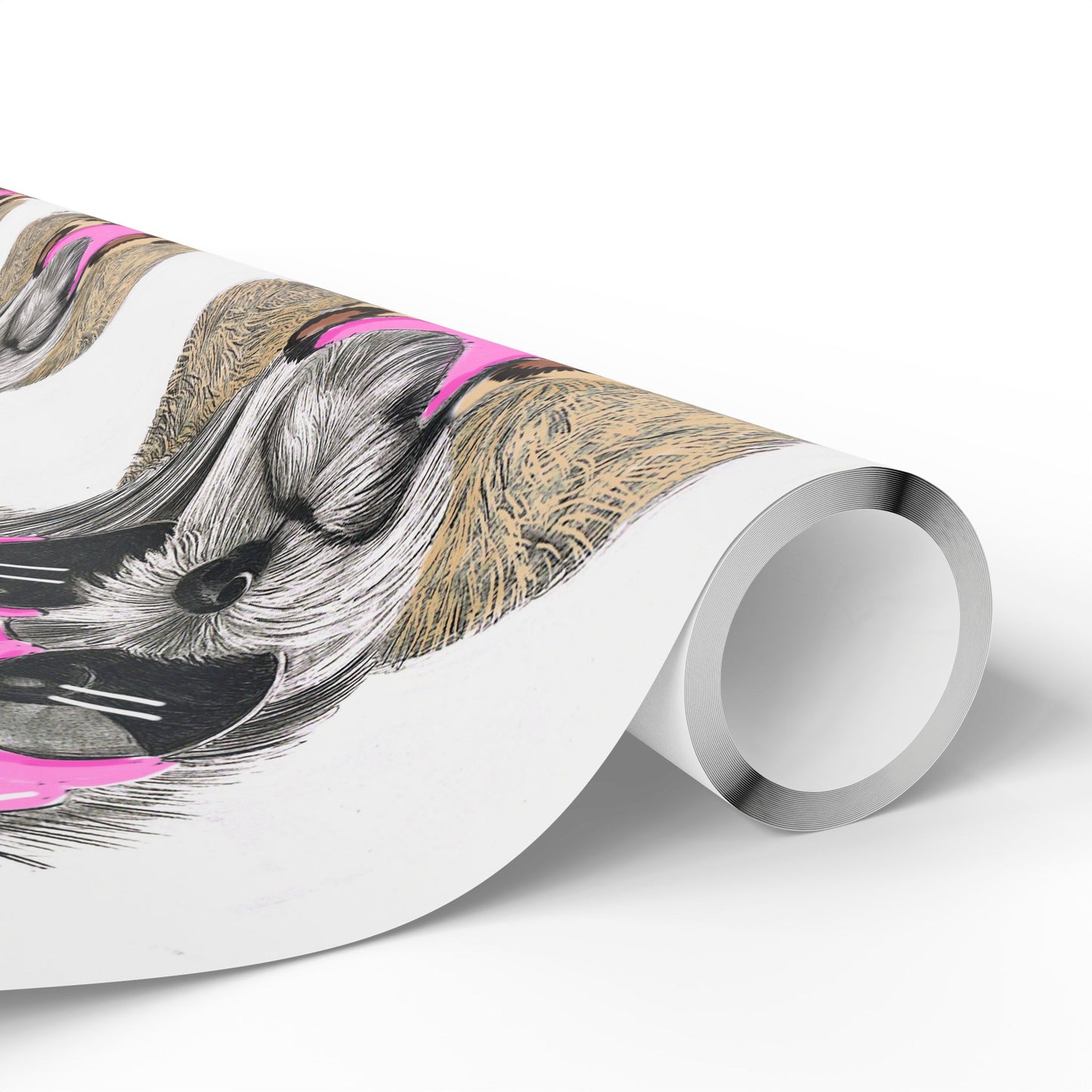 Cute Pink Yorkie Gift Wrap for Animal Lovers