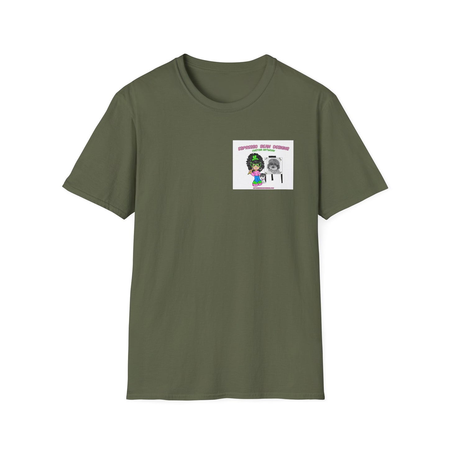 T-Shirt — Perky Pearl and Latte. I try not to bite