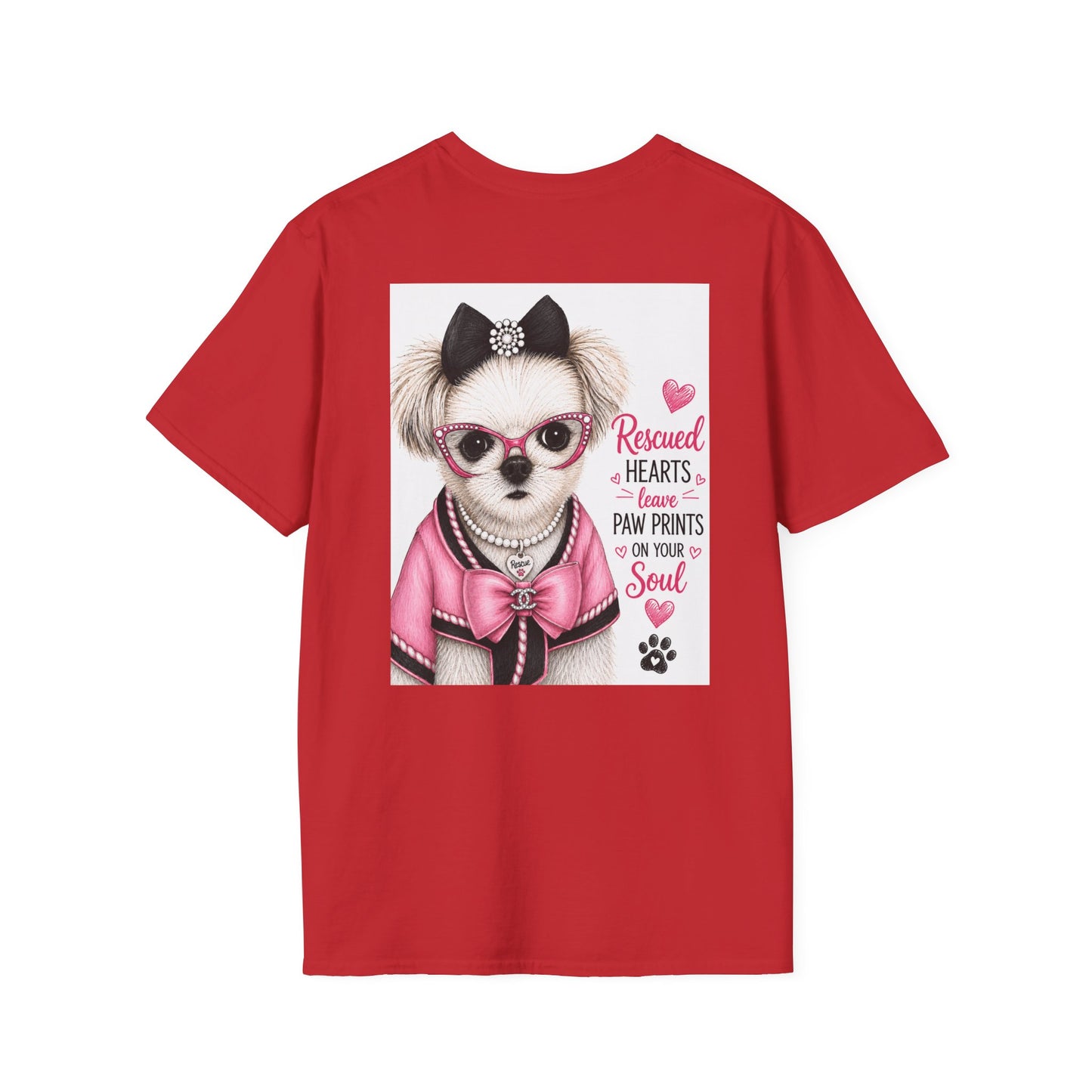 T-shirt. Muffin a real rescued doggie
