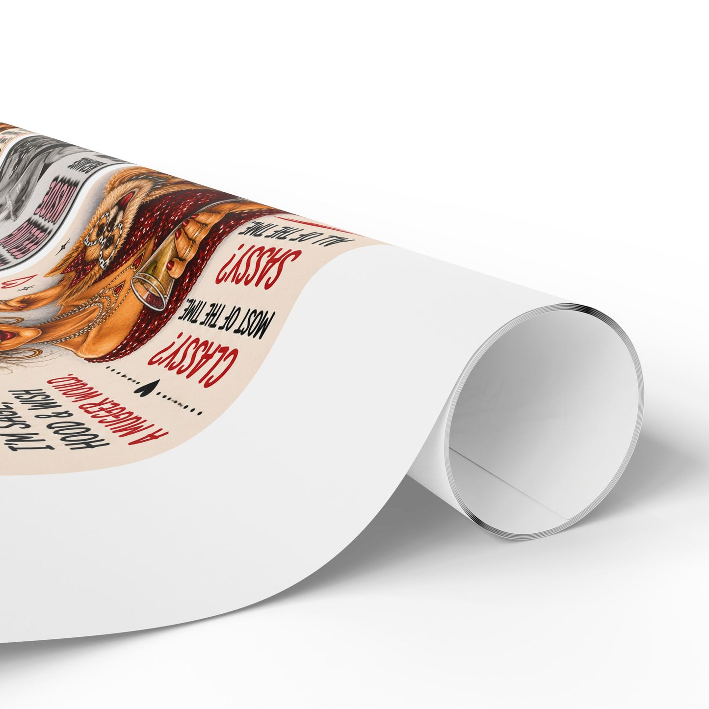 Perky Pearl and Latte Wrapping Paper Roll