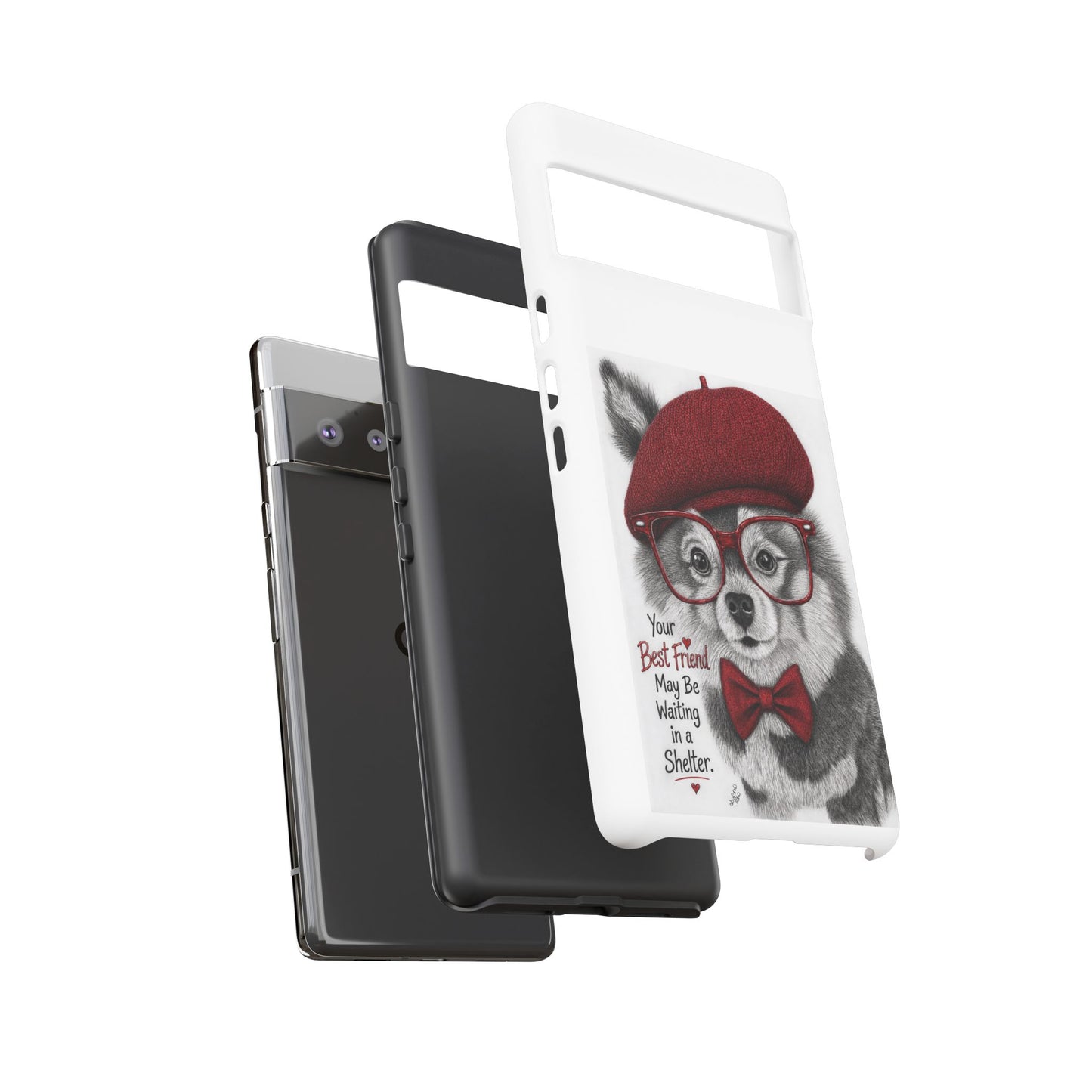 Rescue Pup Art Phone Case – "Your Best Friend May Be Waiting in a Shelter"
