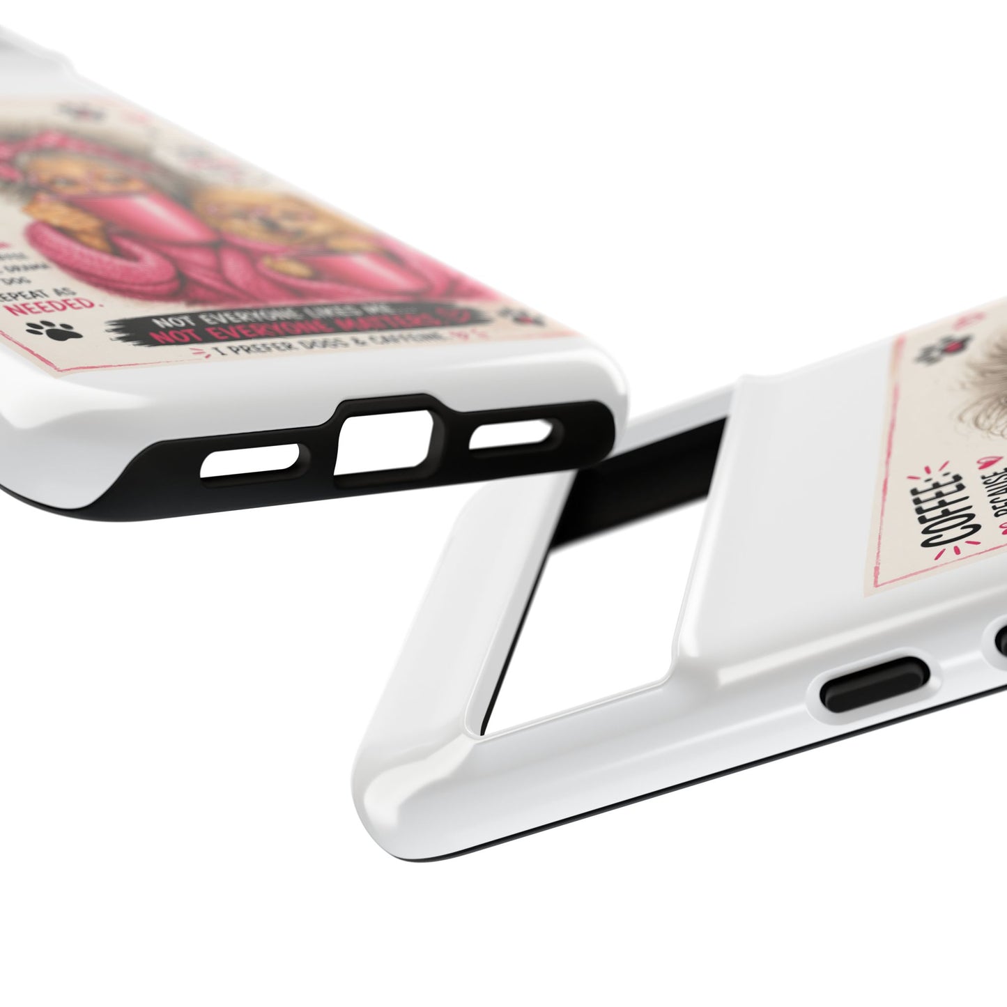 Perky Pearl and LattePhone Case — Funny "Adulting Is Hard" Cozy Design