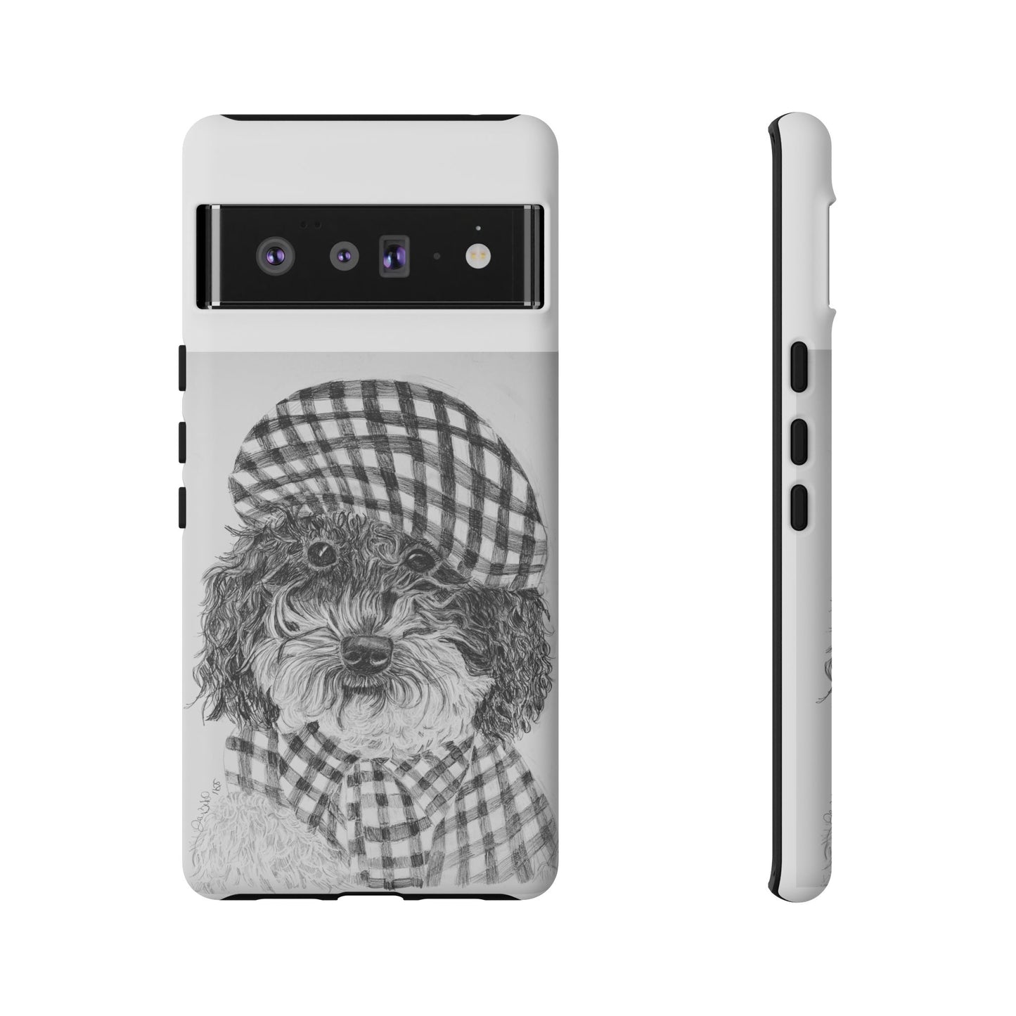 Cute Dog Phone Case — Flannel Elmer  in Plaid Hat