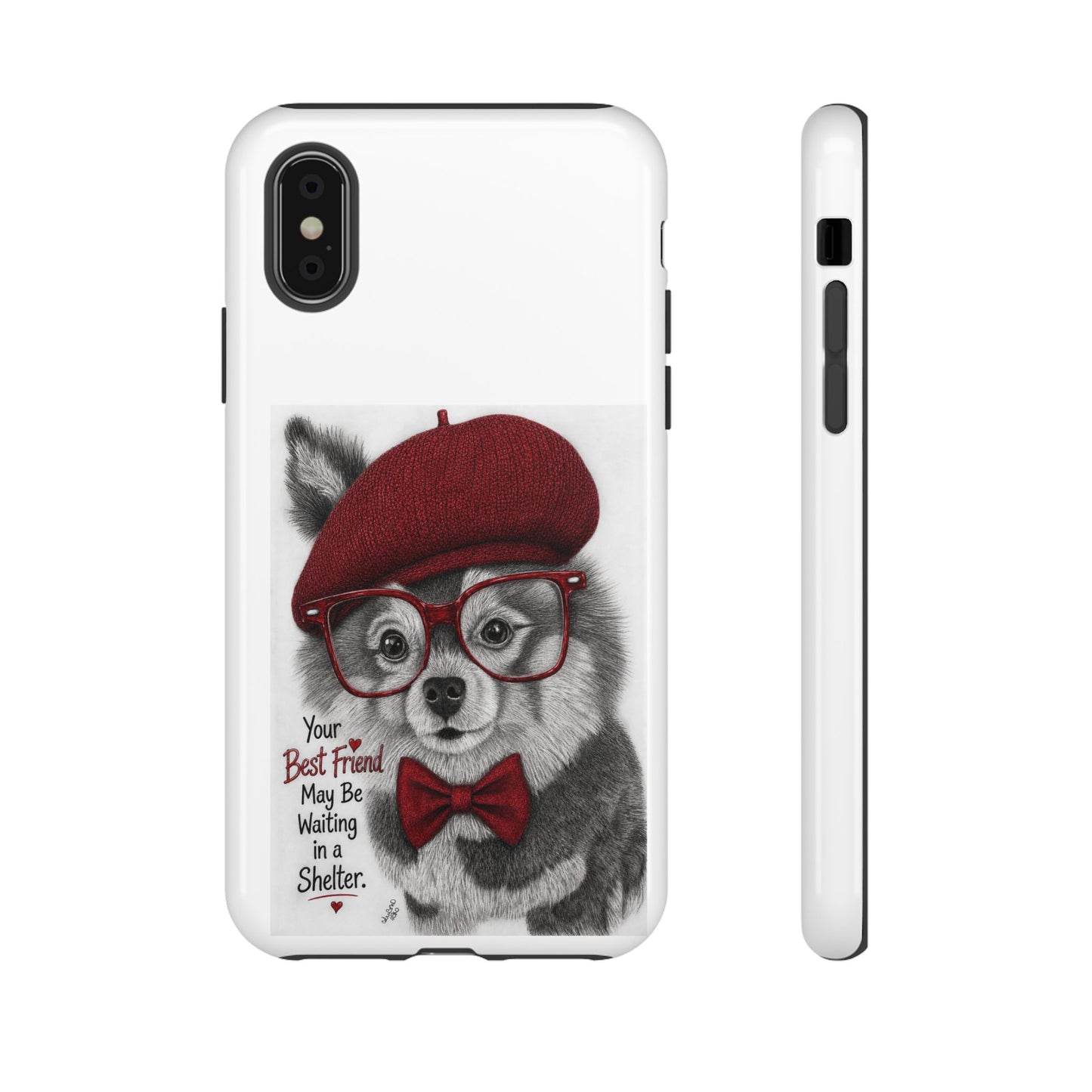 Rescue Pup Art Phone Case – "Your Best Friend May Be Waiting in a Shelter"