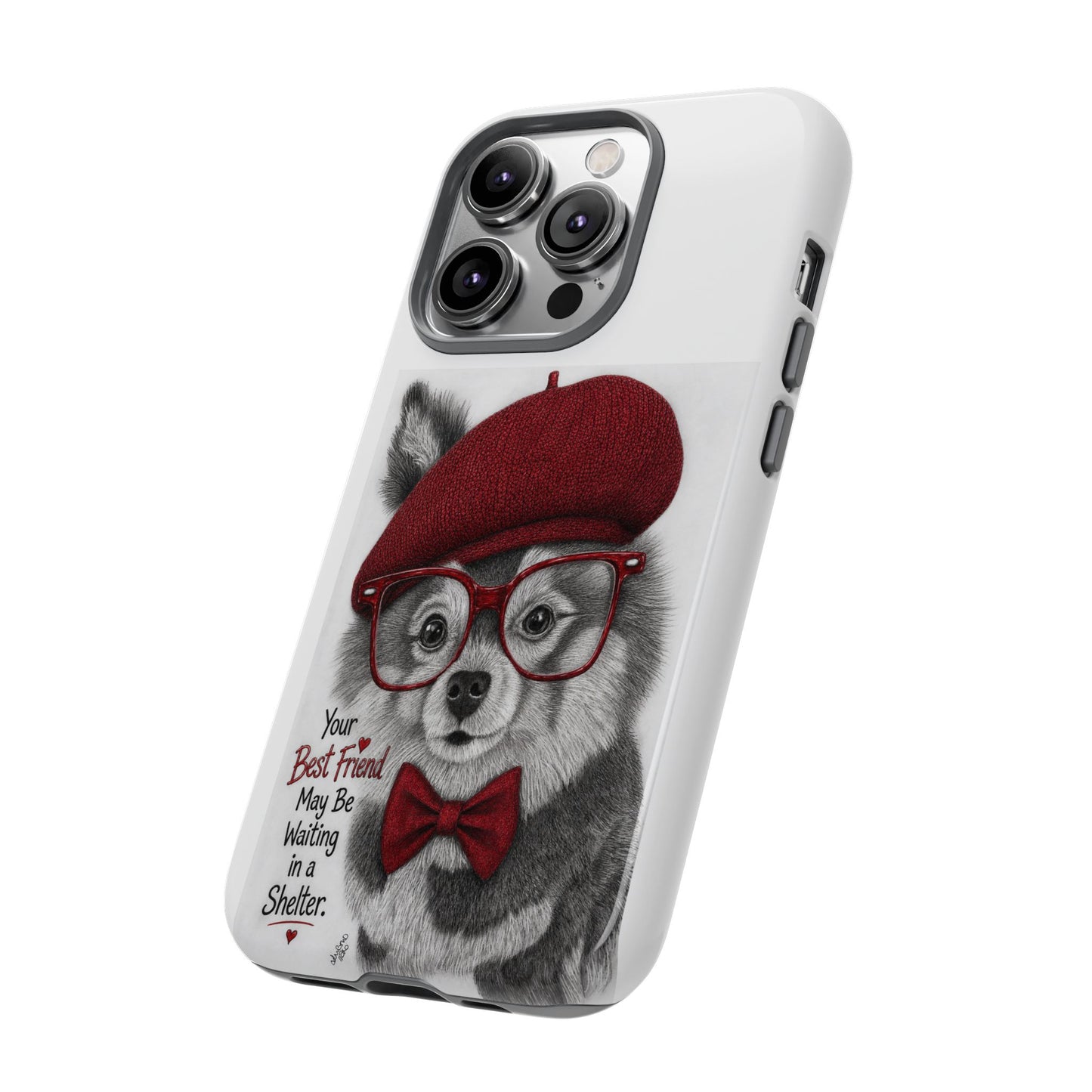 Rescue Pup Art Phone Case – "Your Best Friend May Be Waiting in a Shelter"