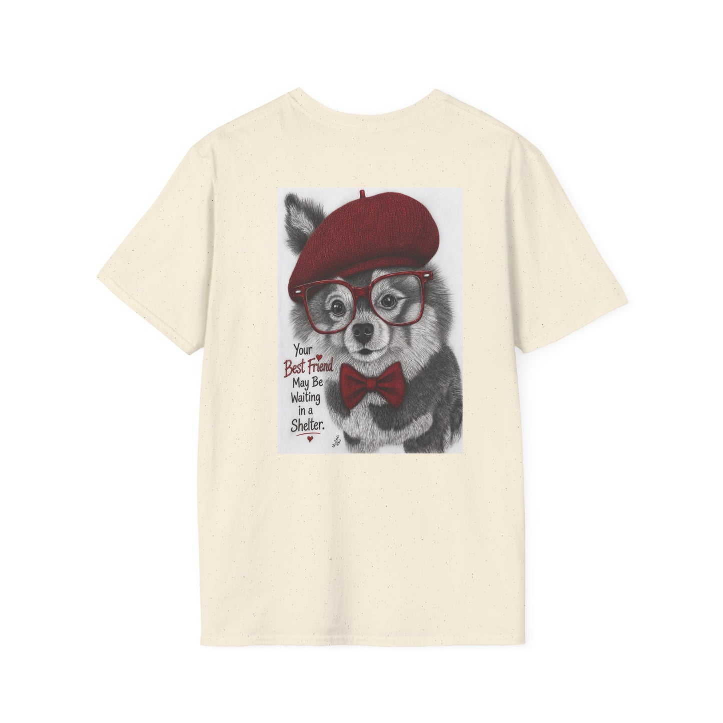 Lobo a real rescued dog.  Best friend at the shelter t-shirt