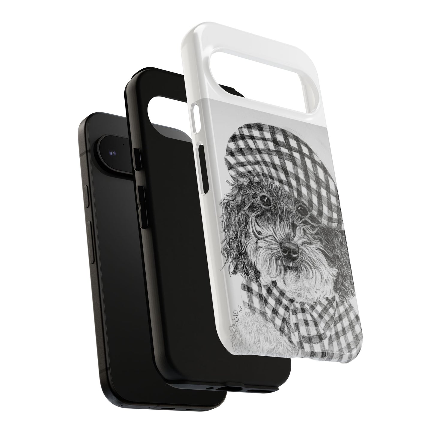 Cute Dog Phone Case — Flannel Elmer  in Plaid Hat