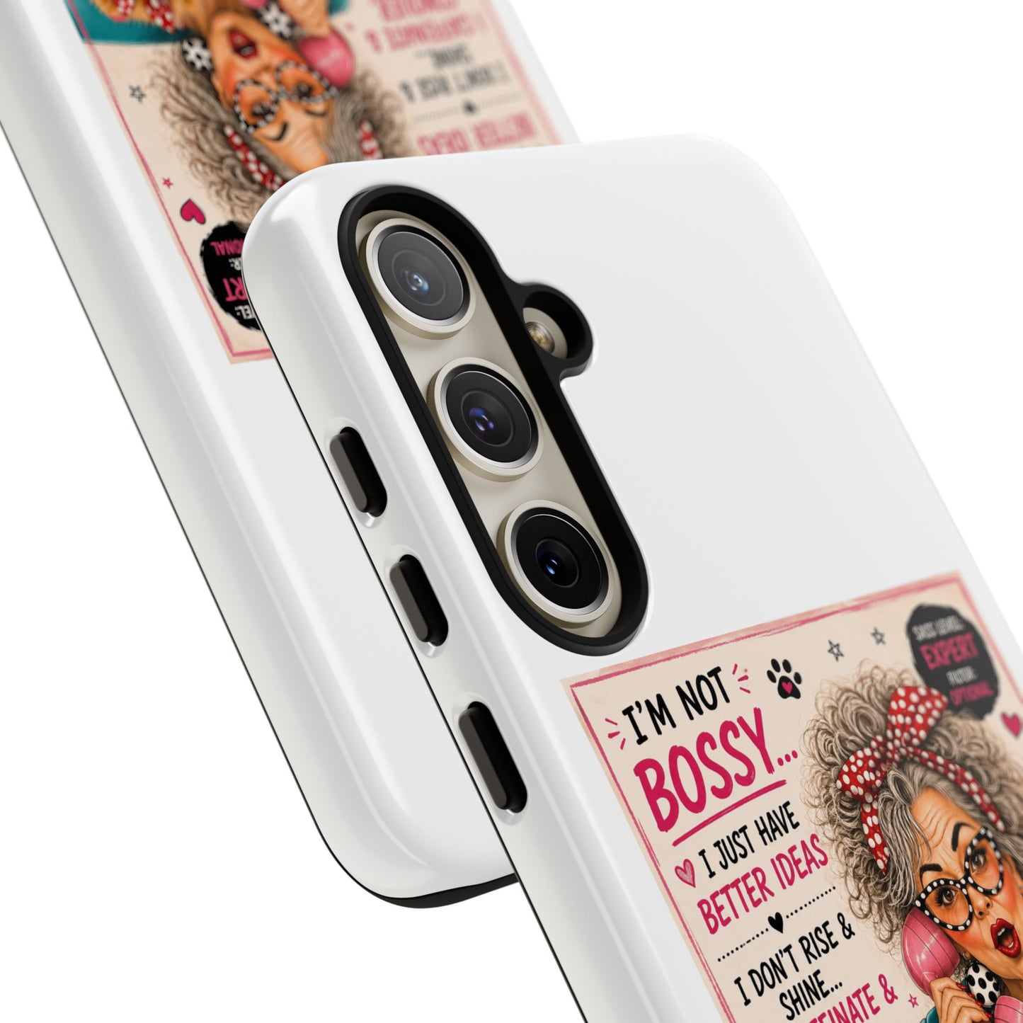 Perky Pearl and Latte Phone Case — "I'm Not Bossy" Funny Dog Lover & Sarcastic Woman Protective Tough Case