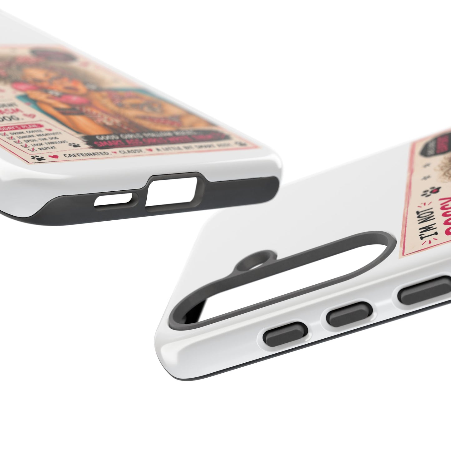 Perky Pearl and Latte Phone Case — "I'm Not Bossy" Funny Dog Lover & Sarcastic Woman Protective Tough Case