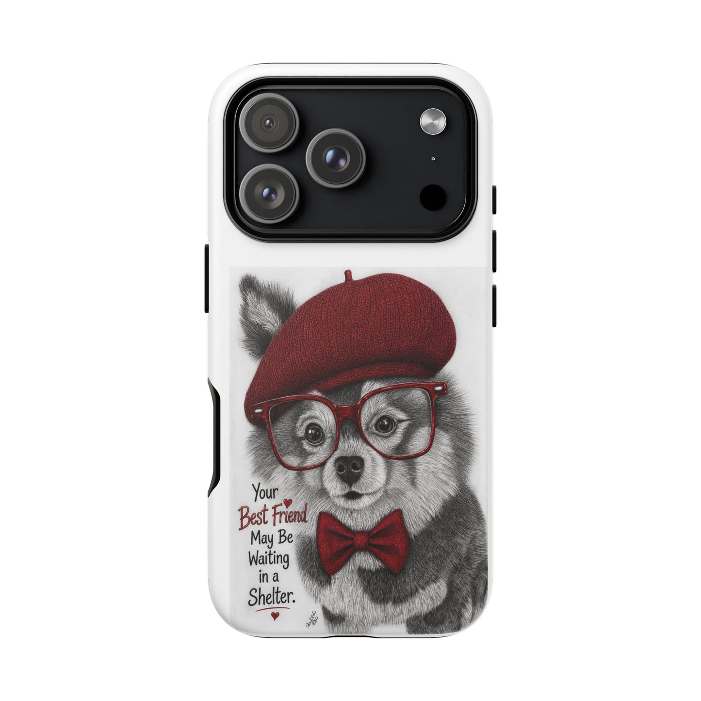 Rescue Pup Art Phone Case – "Your Best Friend May Be Waiting in a Shelter"