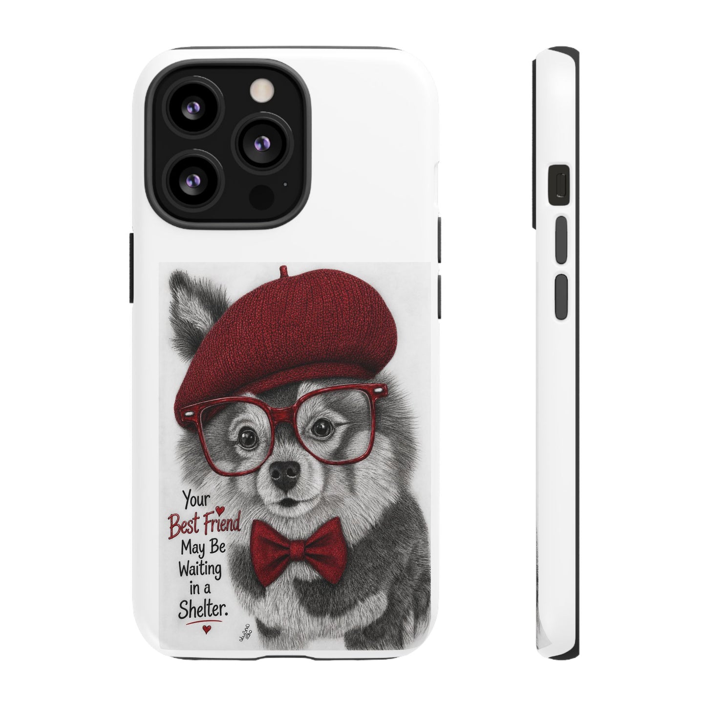 Rescue Pup Art Phone Case – "Your Best Friend May Be Waiting in a Shelter"