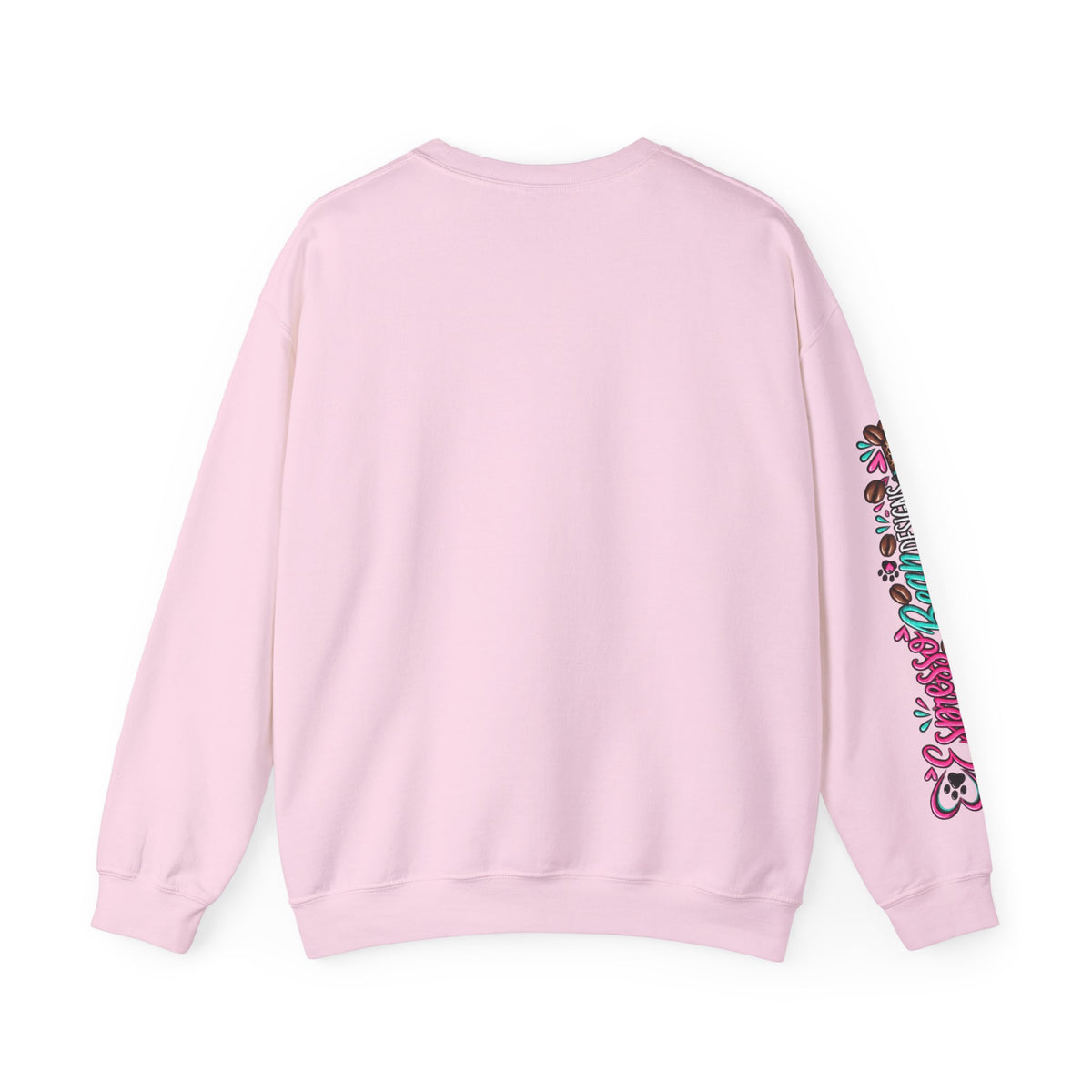 Crewneck Sweatshirt — 'Be Nice or Go Away' Retro Afro Girl & Puppy Floral Design