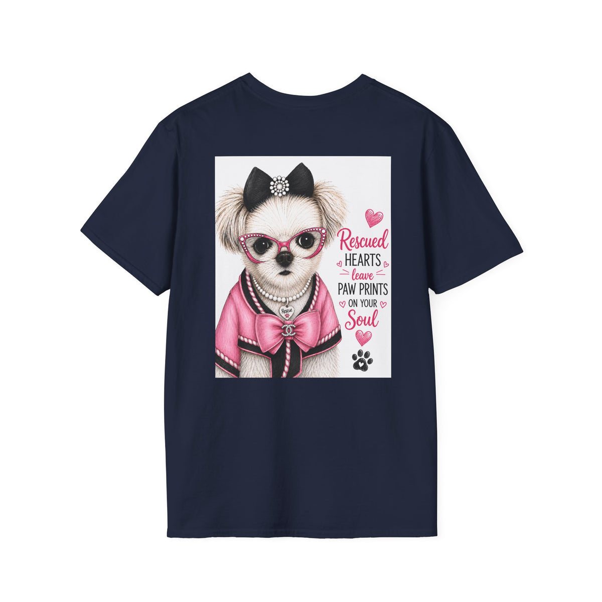 T-shirt. Muffin a real rescued doggie