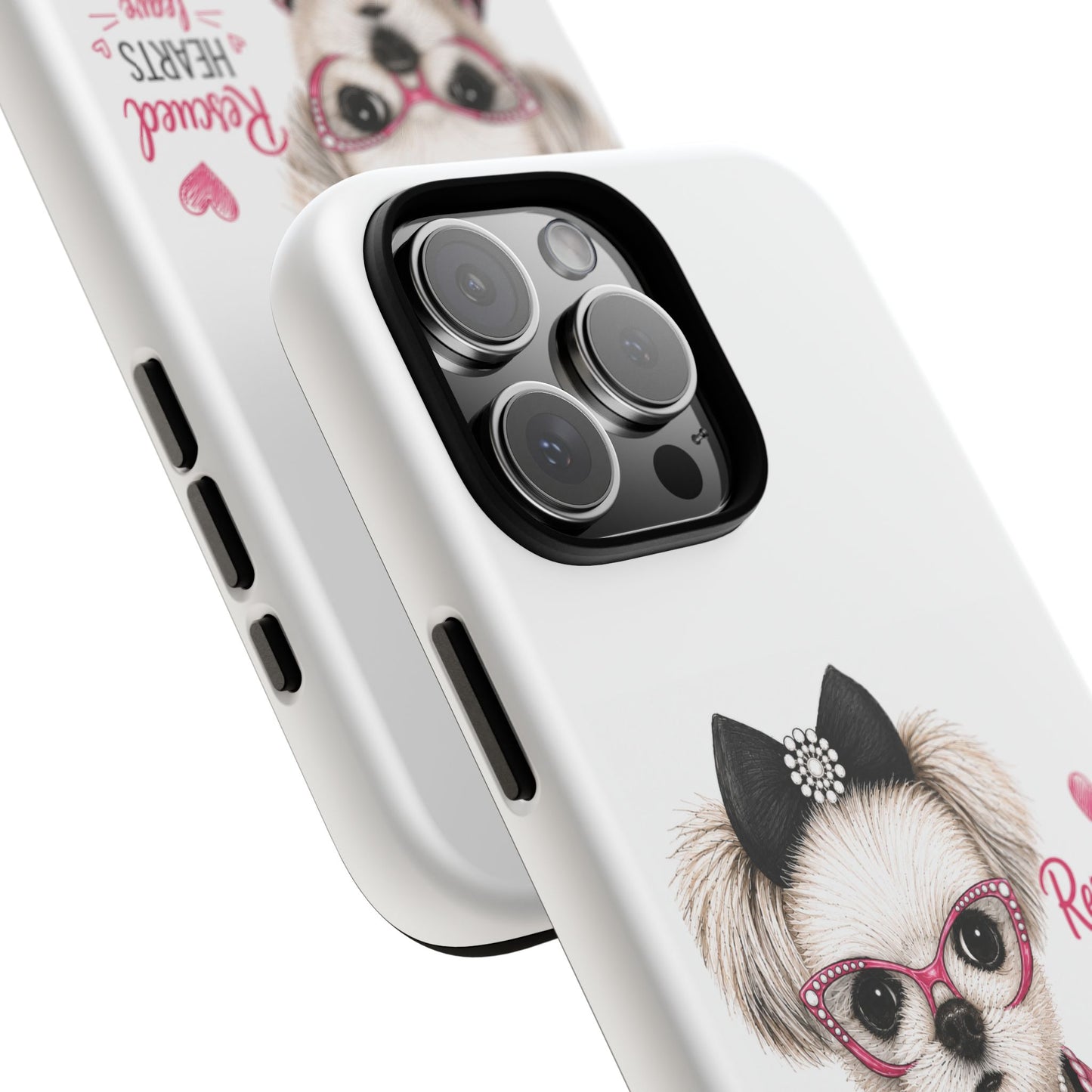 Rescued Hearts Paw Prints Phone Case
