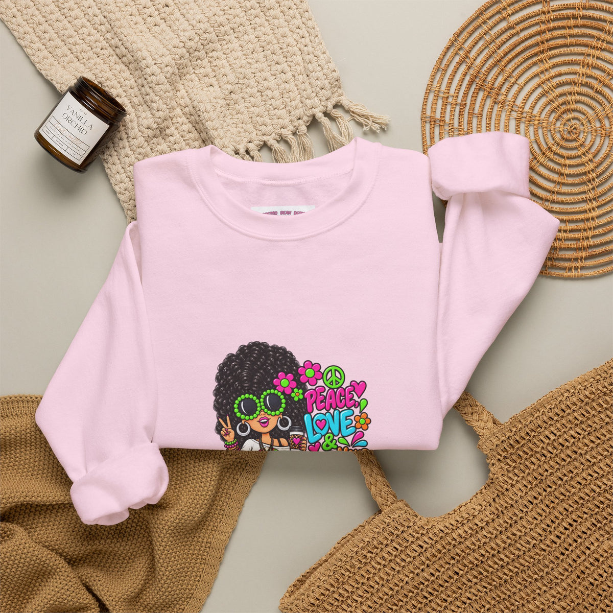 Retro Peace & Love Sweatshirt