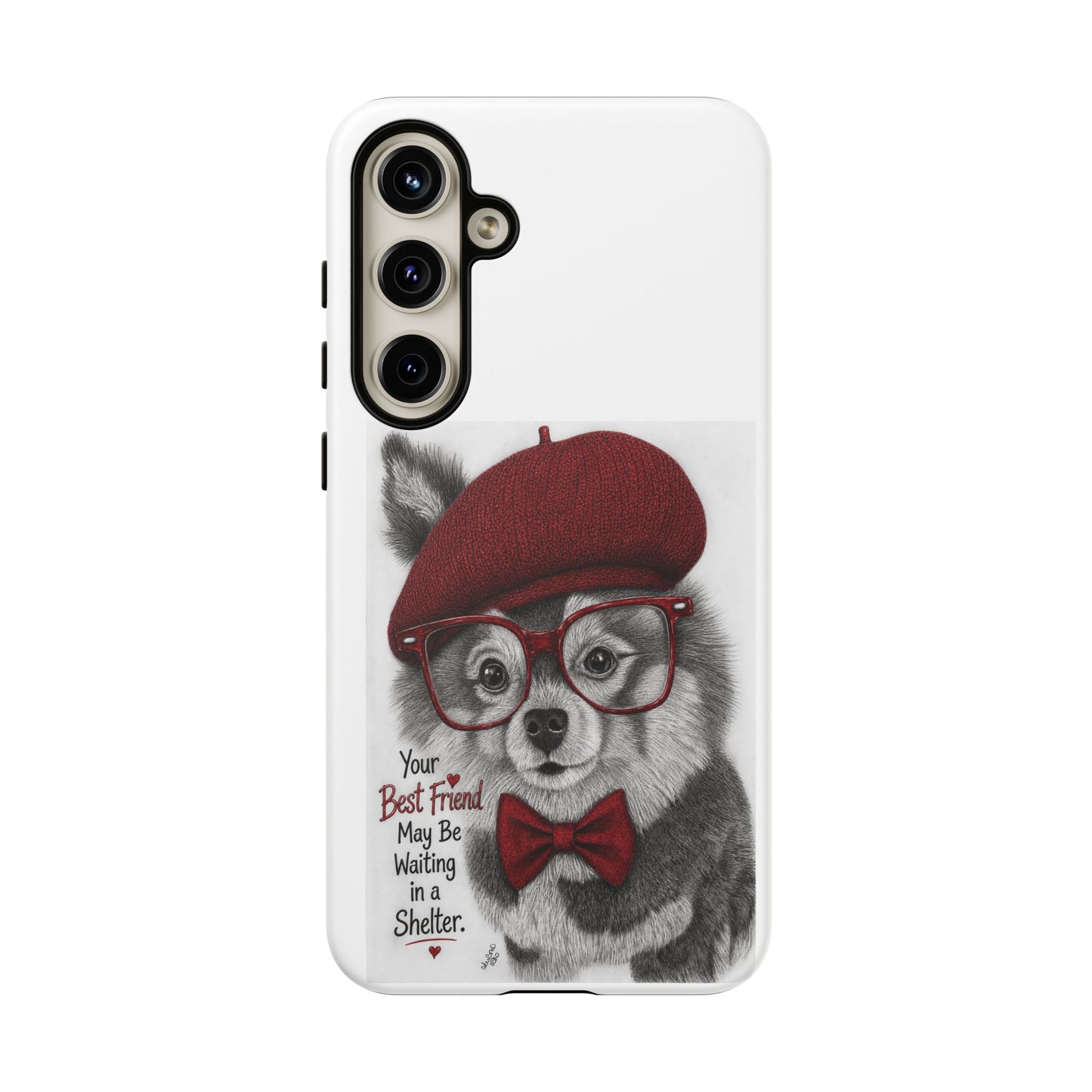 Rescue Pup Art Phone Case – "Your Best Friend May Be Waiting in a Shelter"