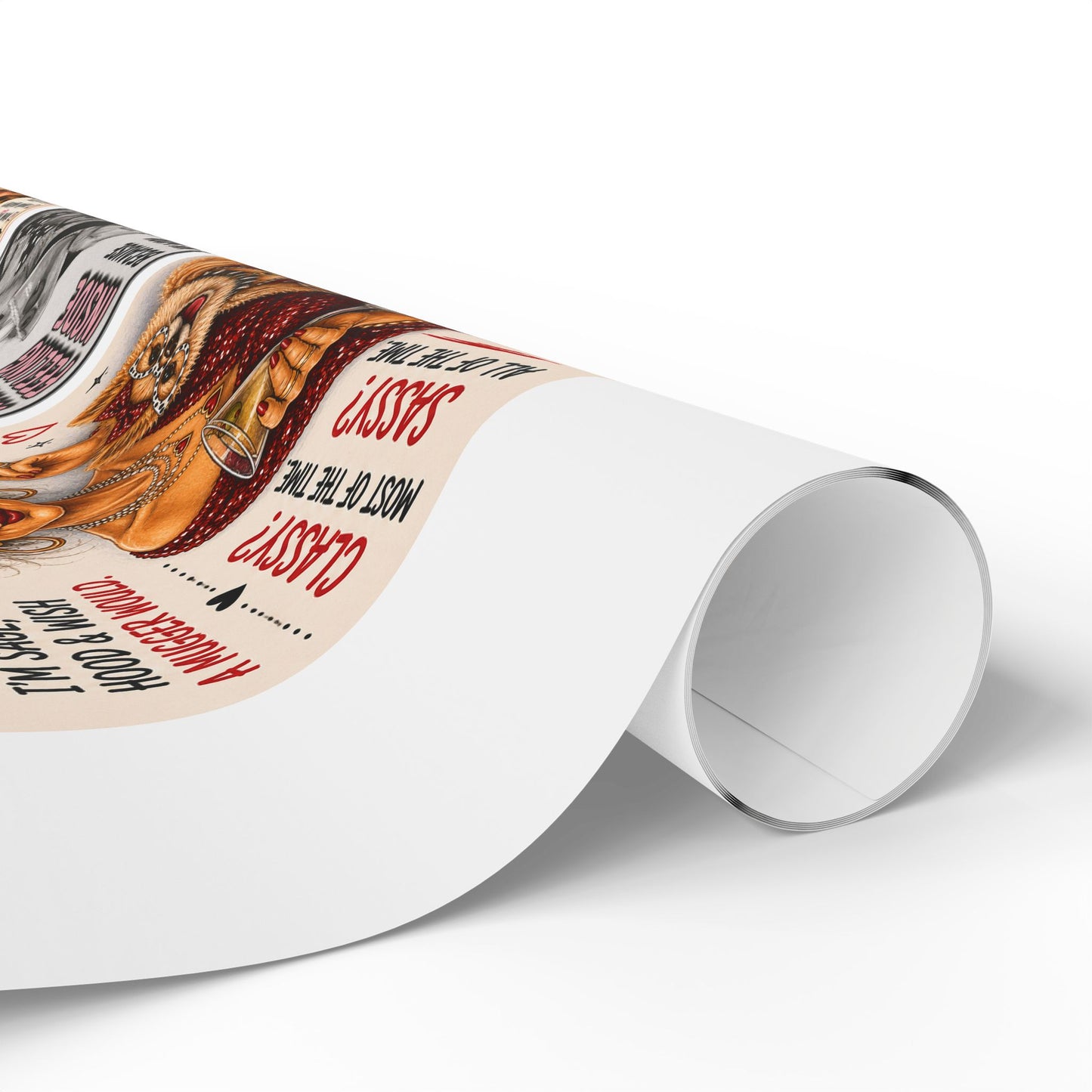 Perky Pearl and Latte Wrapping Paper Roll