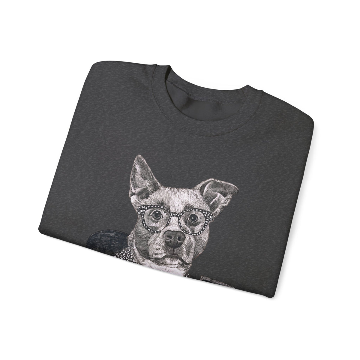 Rescue Dog Crewneck Sweatshirt — "Glenn Powell" Adopt Don’t Shop Design