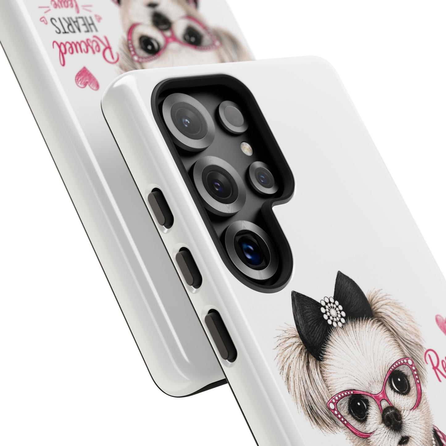 Rescued Hearts Paw Prints Phone Case