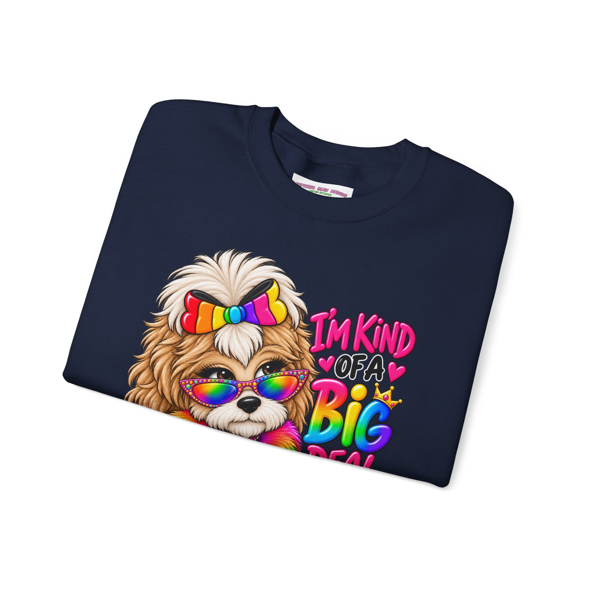 Cute Rainbow Puppy "I'm Kind of a Big Deal" Sweatshirt