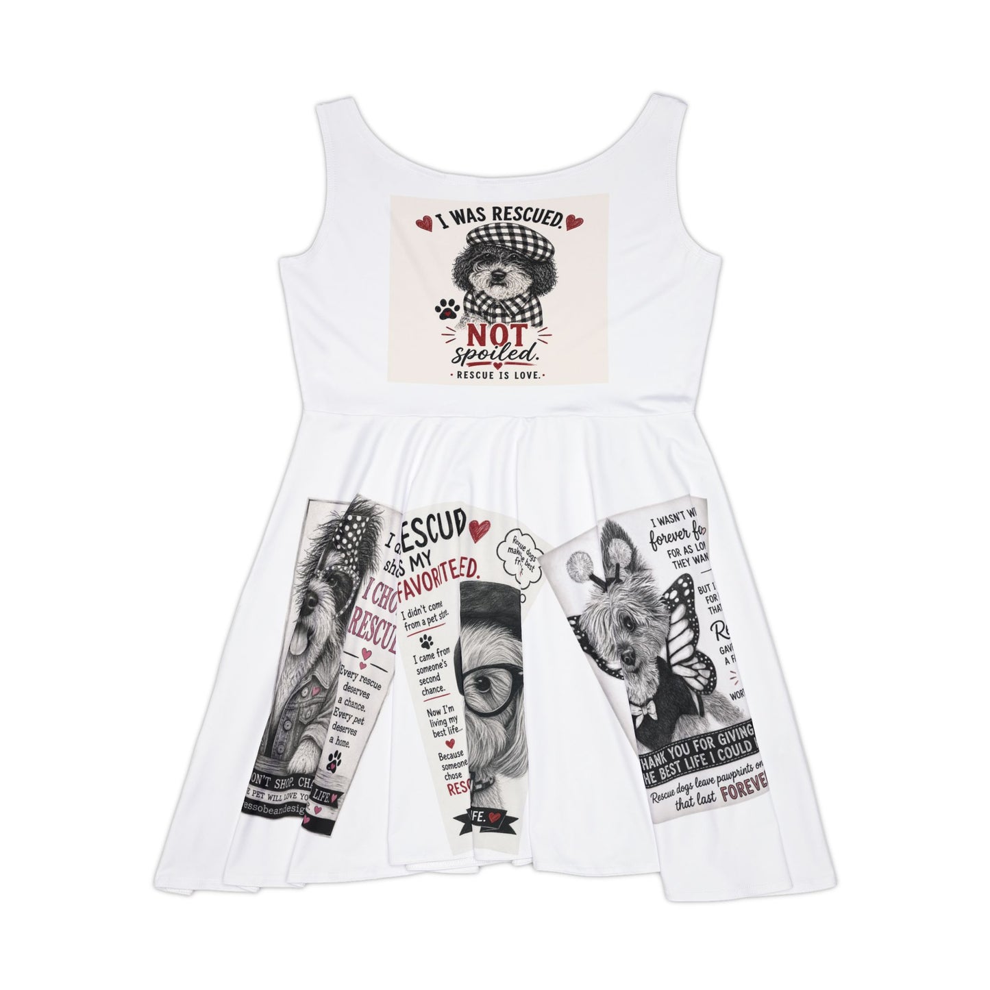Skater Dress — Retro Afro Girl Graphic with 'Do New Things' Slogan