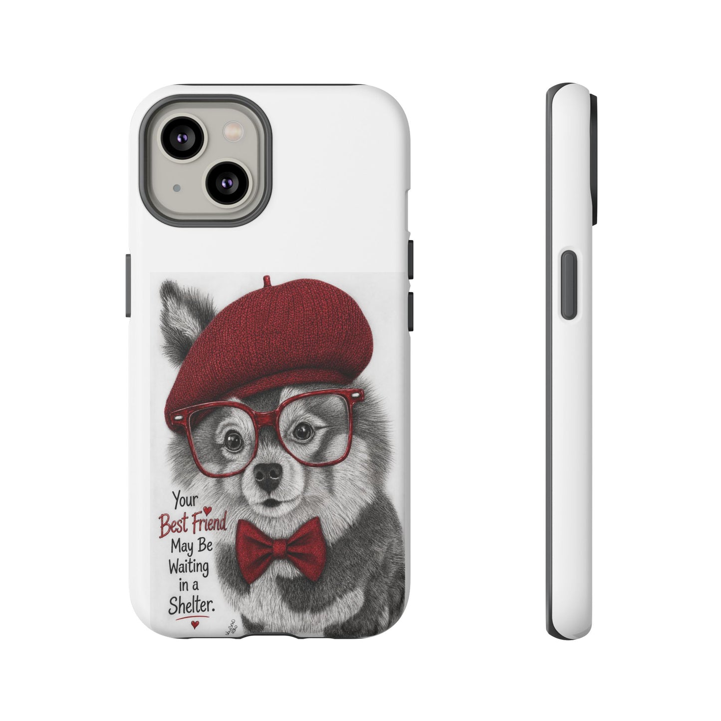 Rescue Pup Art Phone Case – "Your Best Friend May Be Waiting in a Shelter"