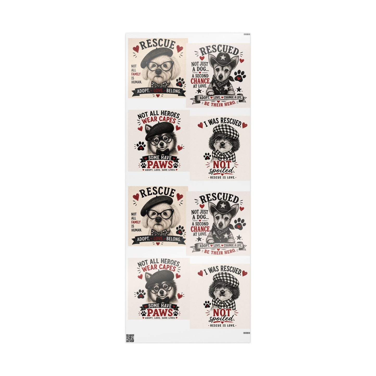 Rescue with Elmer, Gabe, Dexter and Lobo Wrapping Paper -  Gift Wrap