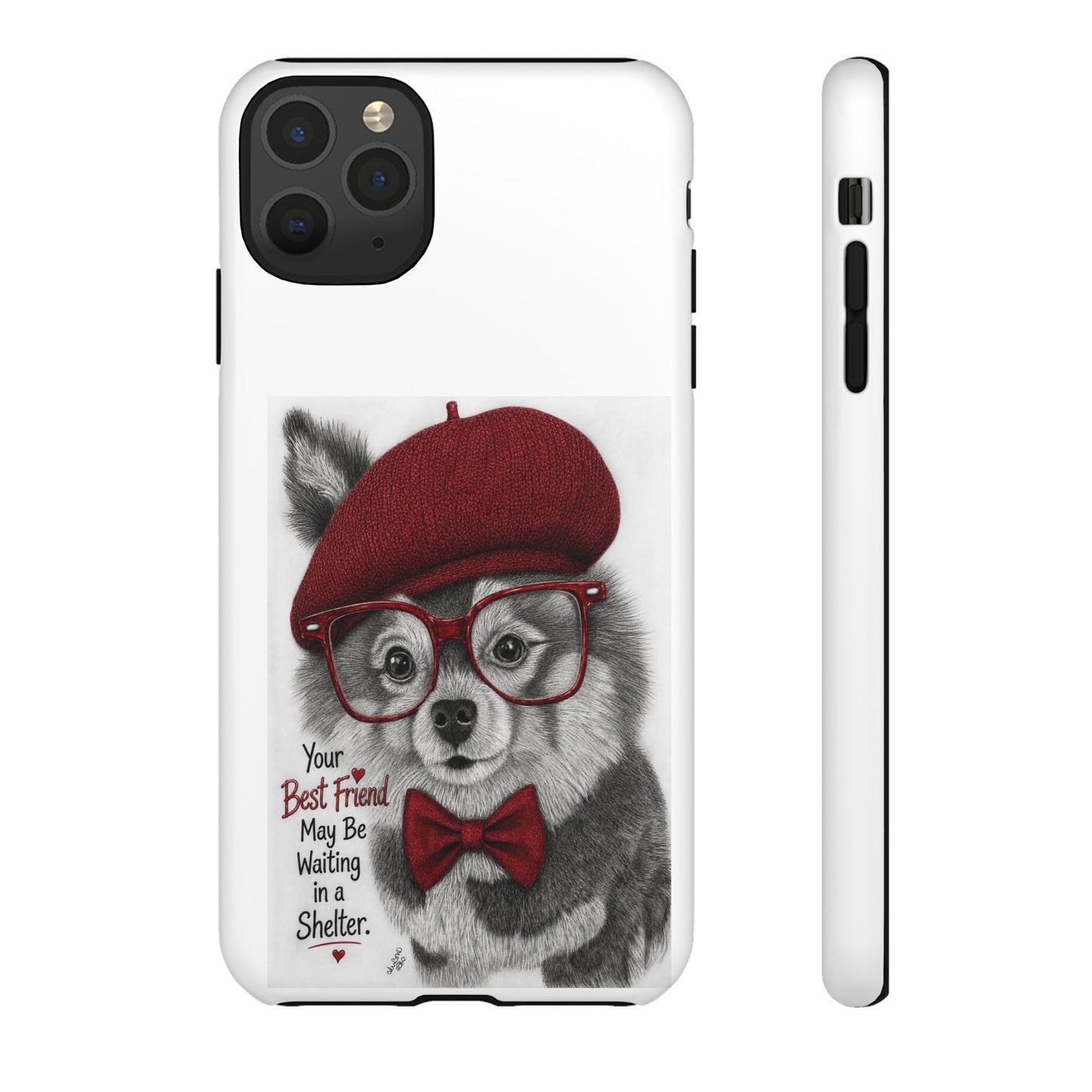 Rescue Pup Art Phone Case – "Your Best Friend May Be Waiting in a Shelter"