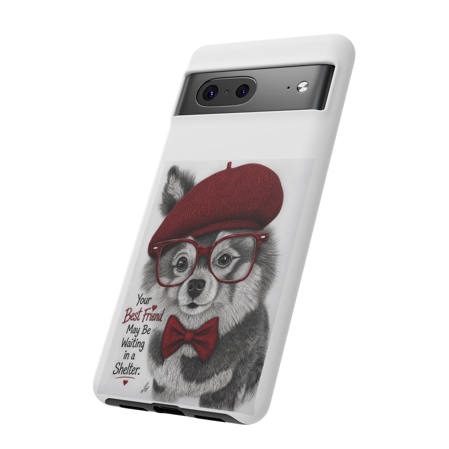 Rescue Pup Art Phone Case – "Your Best Friend May Be Waiting in a Shelter"