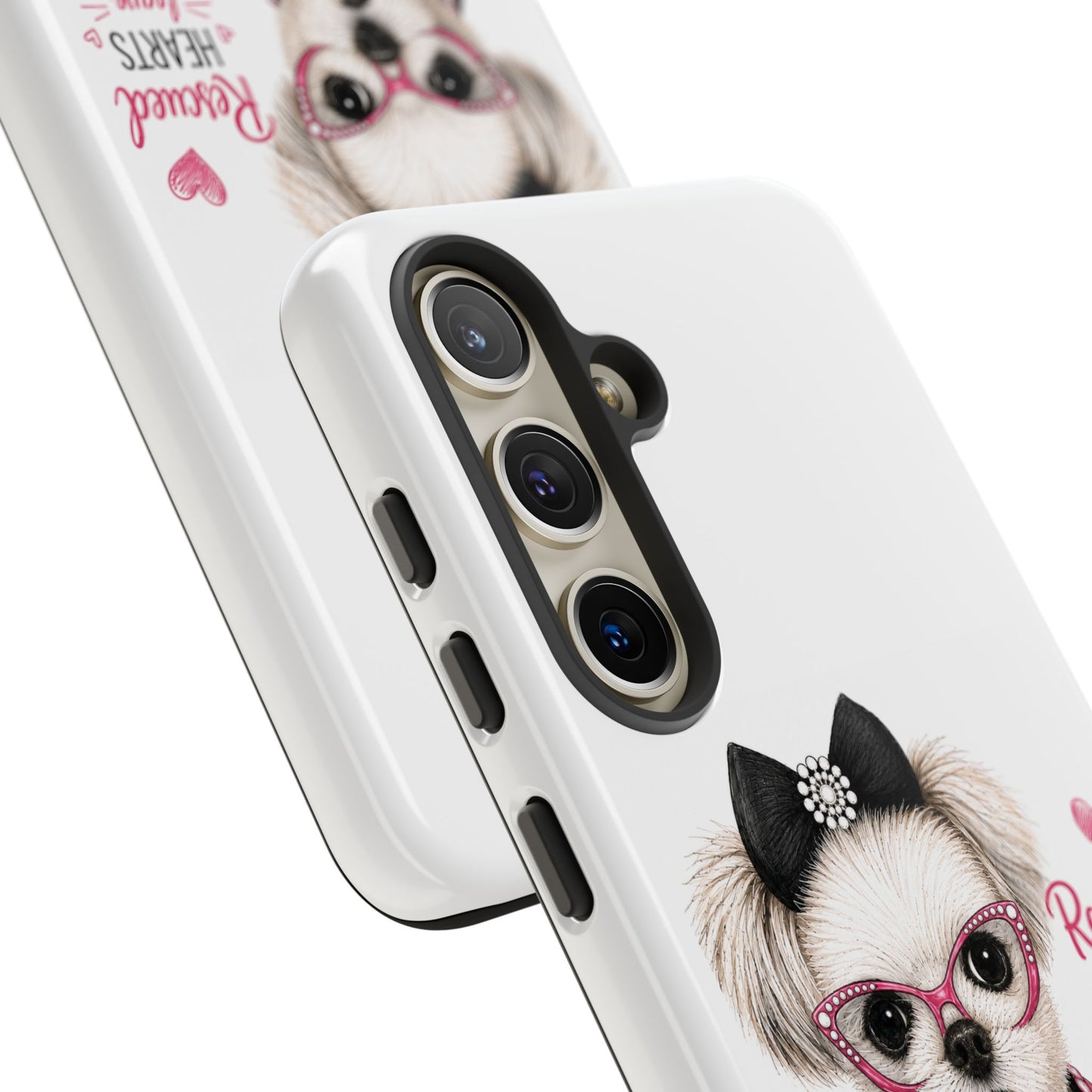 Rescued Hearts Paw Prints Phone Case