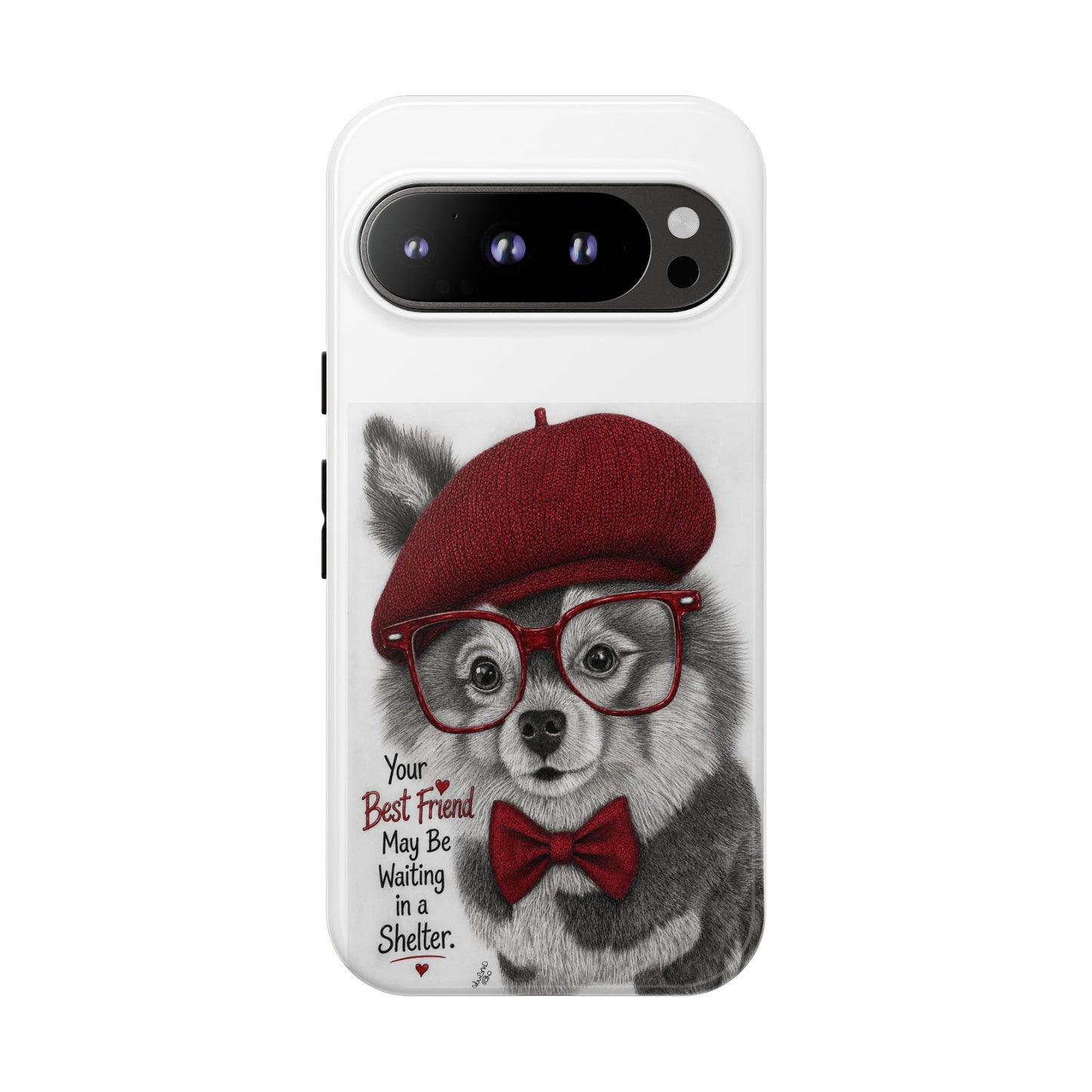 Rescue Pup Art Phone Case – "Your Best Friend May Be Waiting in a Shelter"