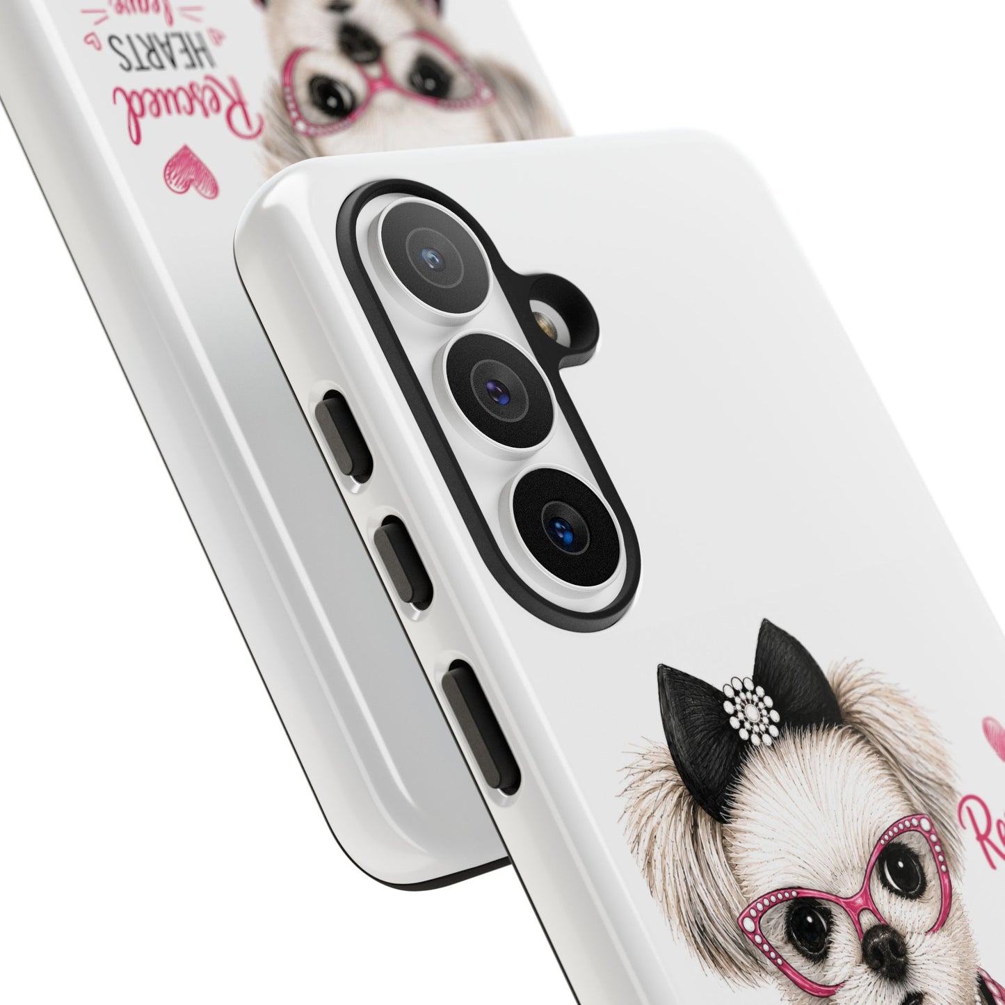 Rescued Hearts Paw Prints Phone Case