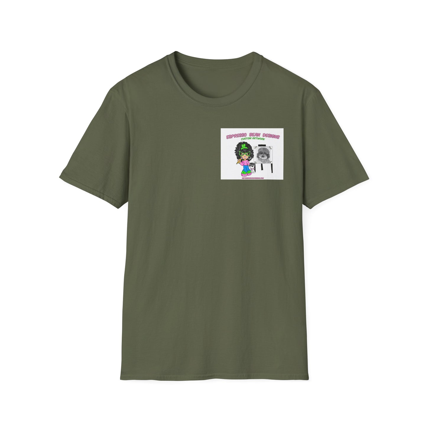 T-shirt. Muffin a real rescued doggie