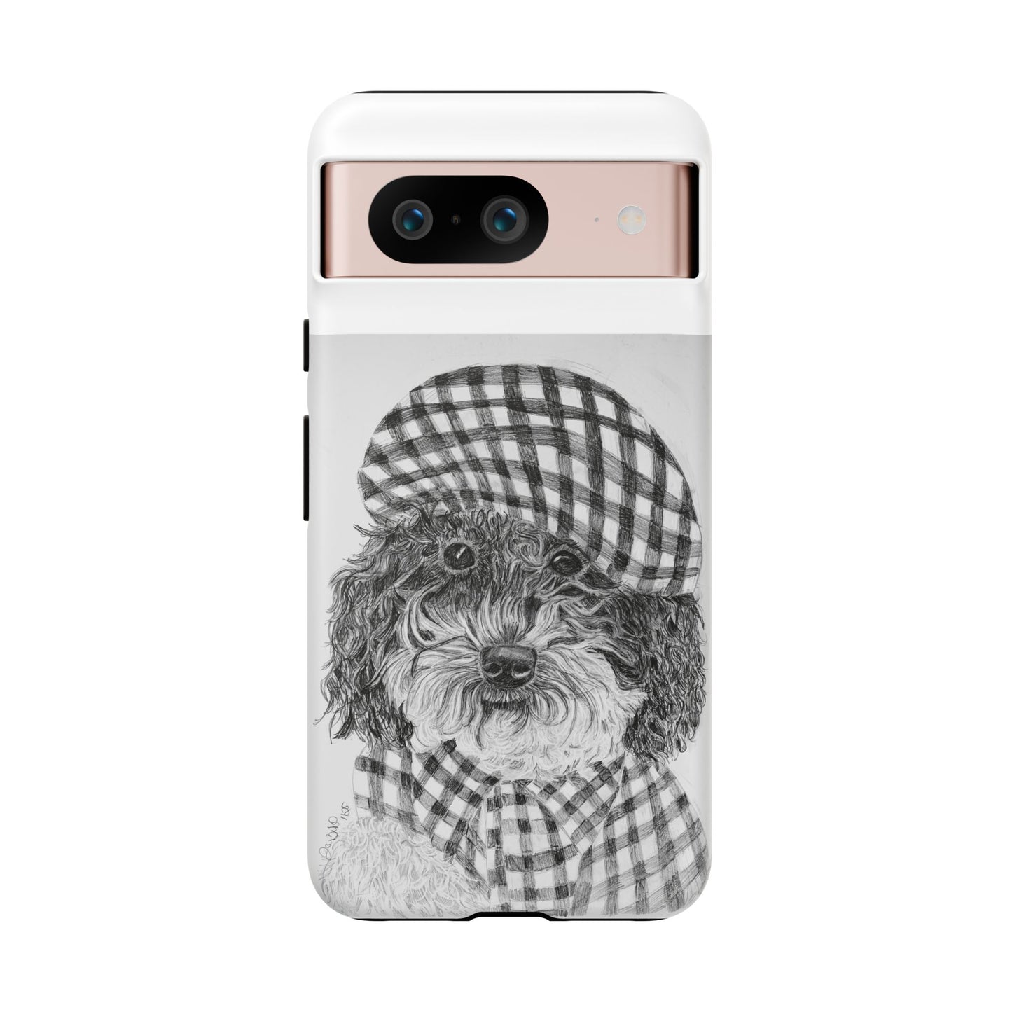 Cute Dog Phone Case — Flannel Elmer  in Plaid Hat