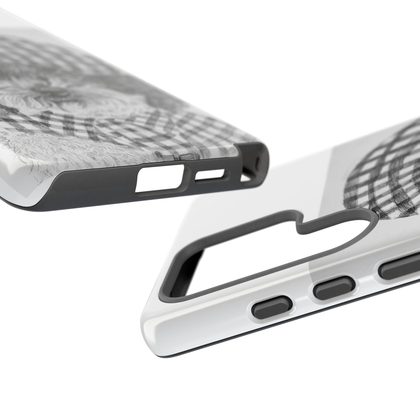 Cute Dog Phone Case — Flannel Elmer  in Plaid Hat